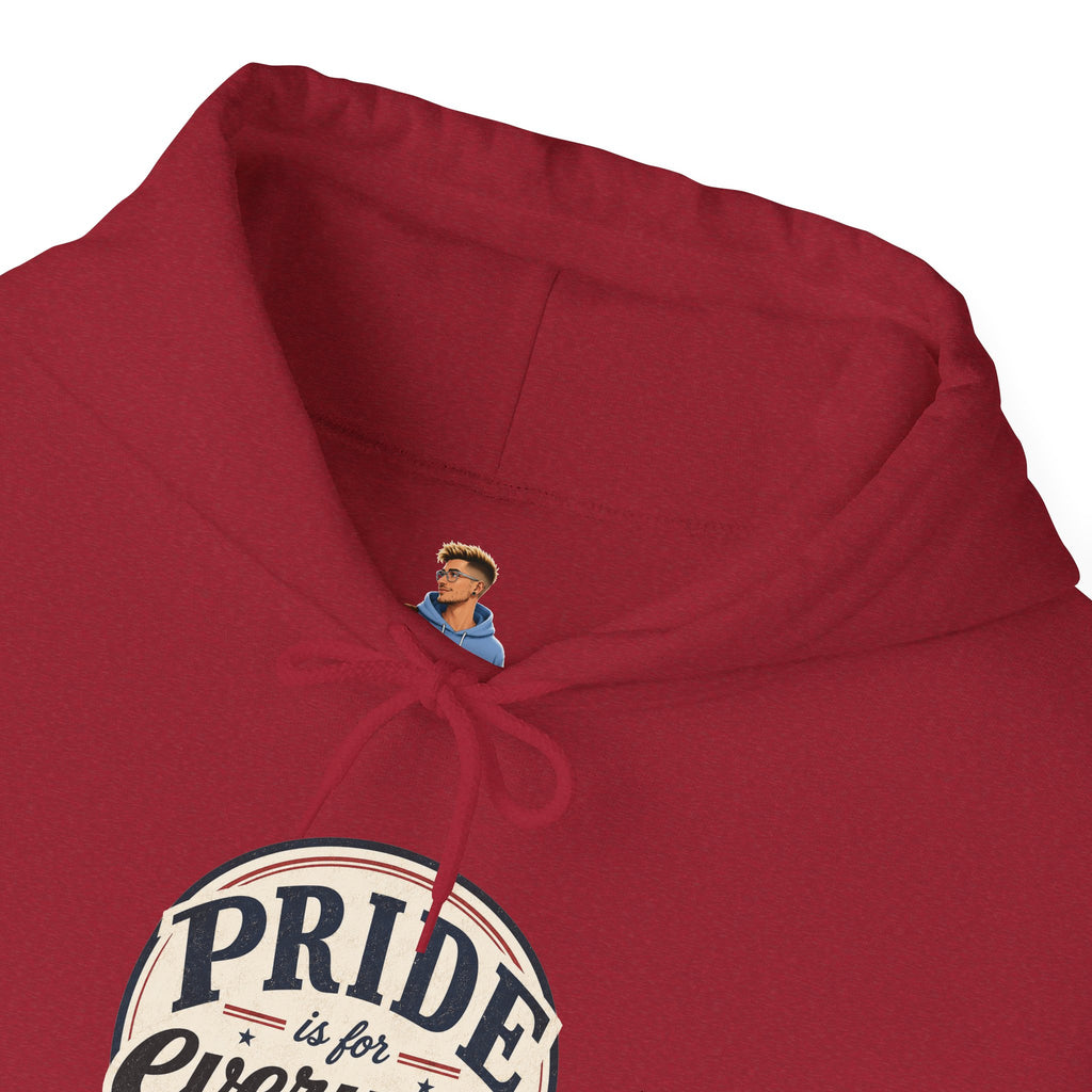 Pride Is For Everyone Pullover Hoodie — Vintage Graphic Inclusivity Sweatshirt