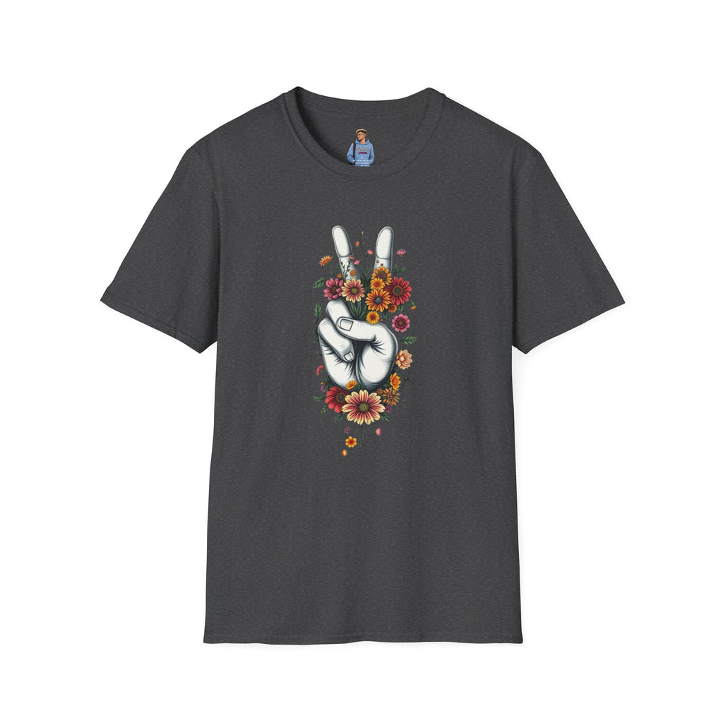 Camiseta unisex de estilo suave Grow Peace: inspiración boho, perfecta para festivales y uso diario