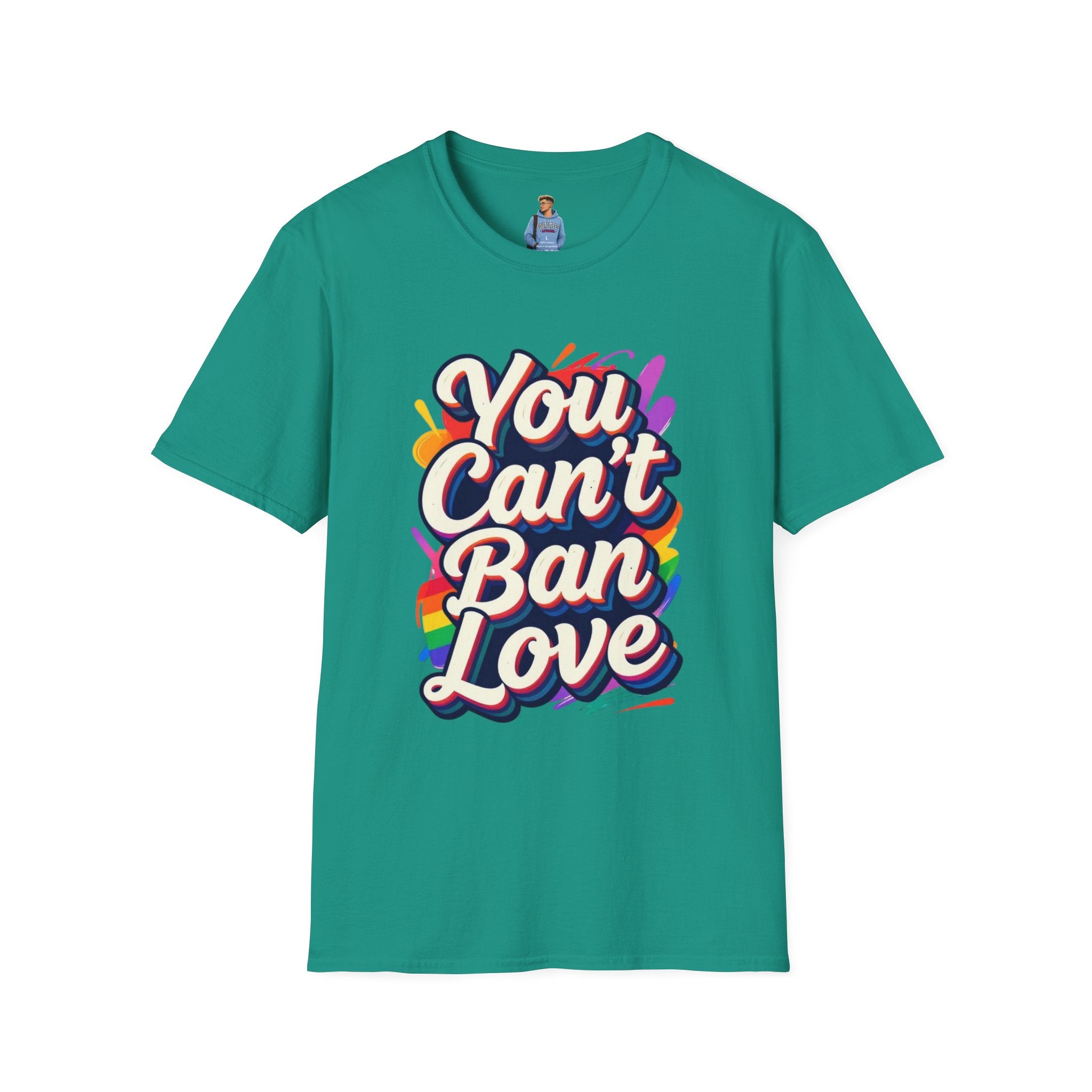 You Can't Ban Love T‑Shirt — Rainbow LGBTQ+ Pride Graphic Tee