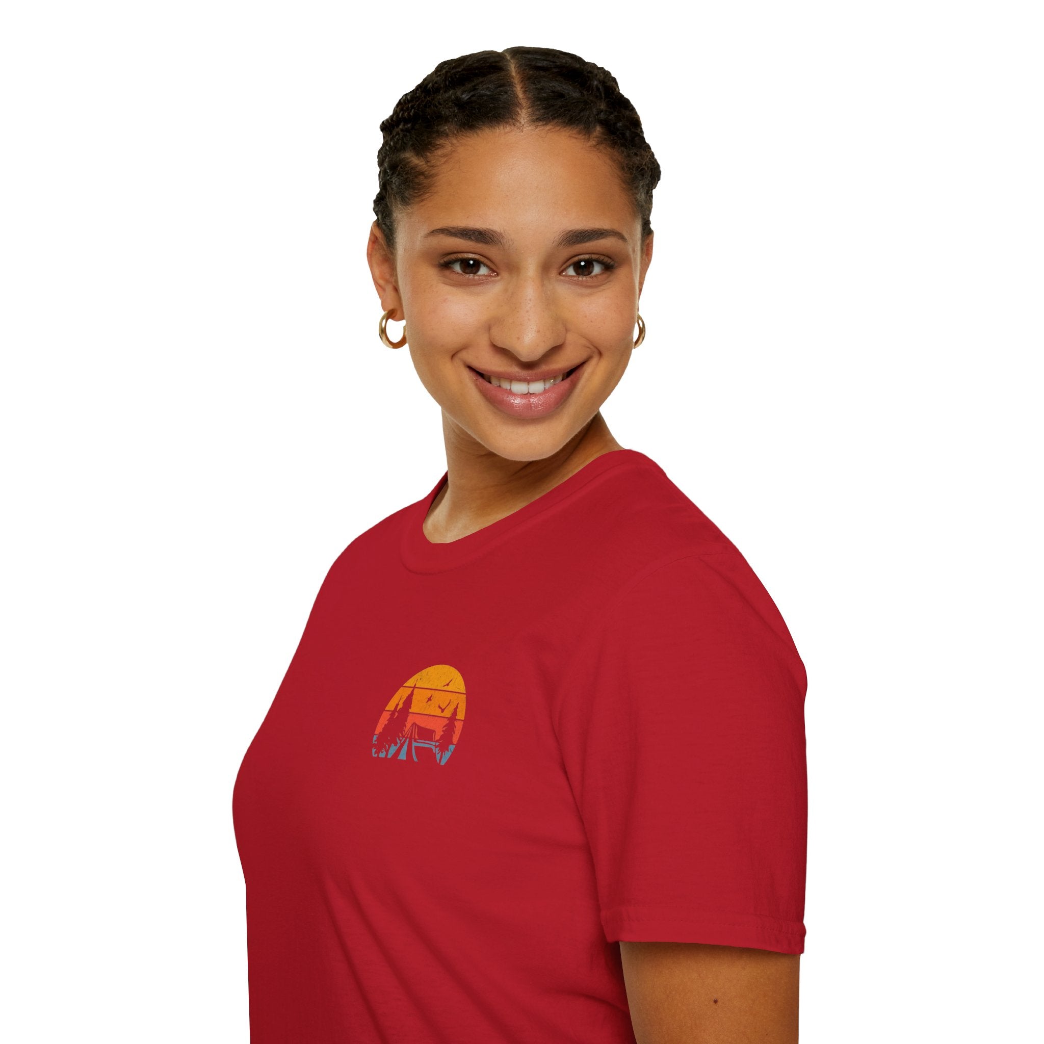 Unisex Softstyle T-Shirt - 'I'd Rather Be Camping' Adventure Tee