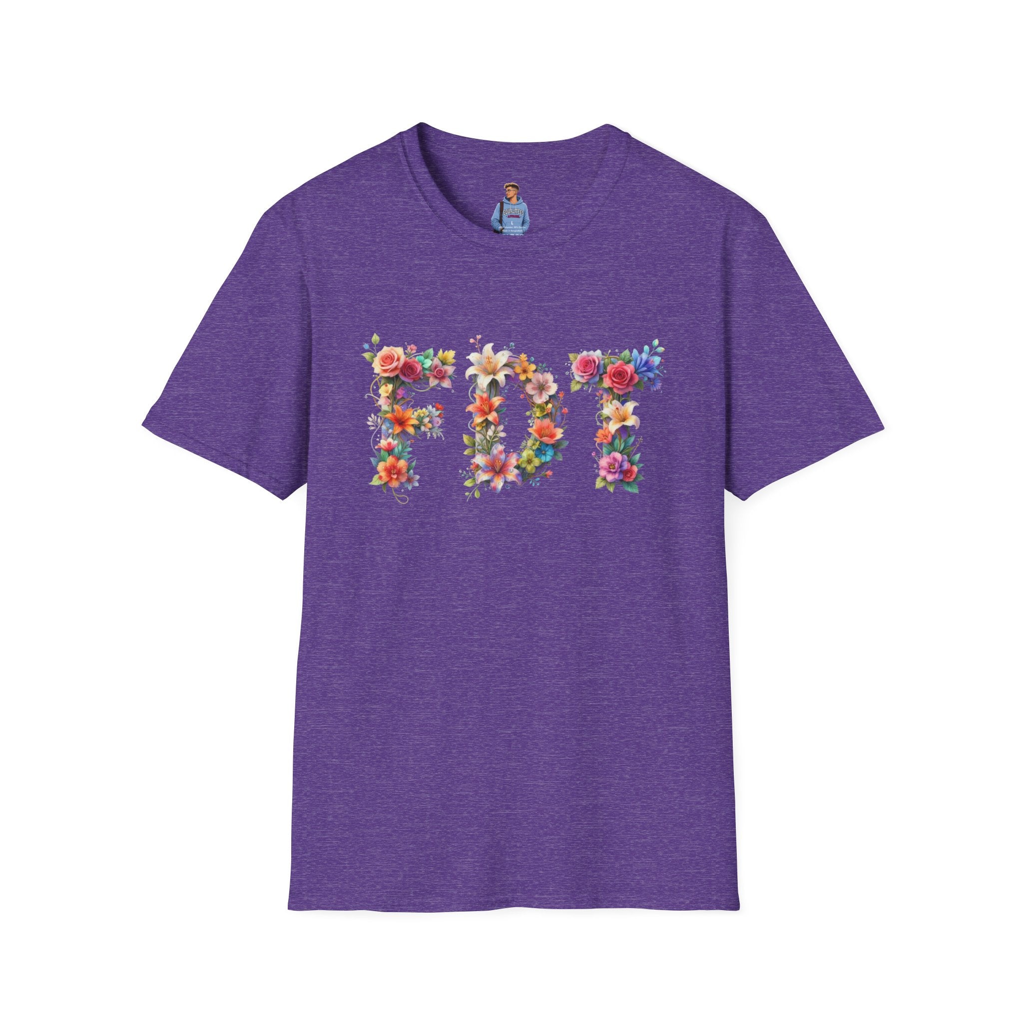 FDT Bold Floral Typography T-Shirt