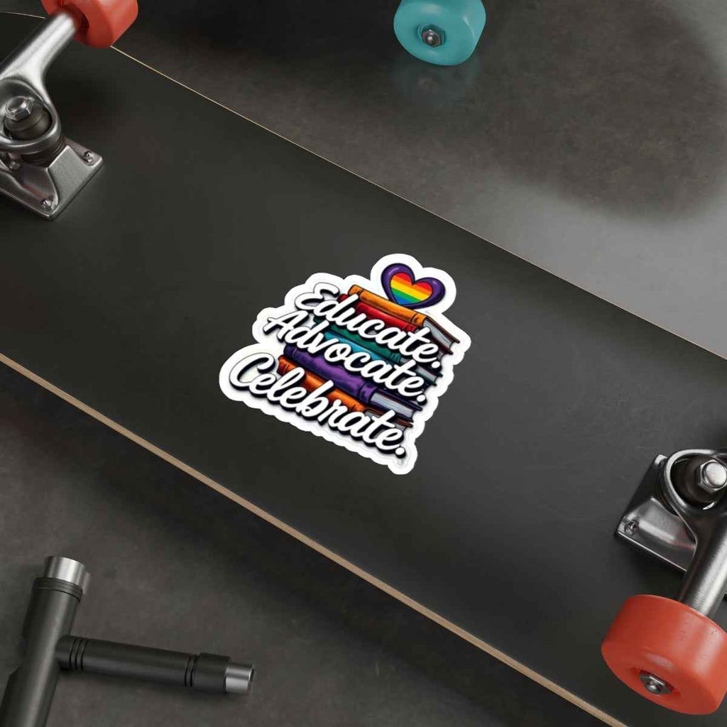 Educate Advocate Celebrate Die-Cut Sticker