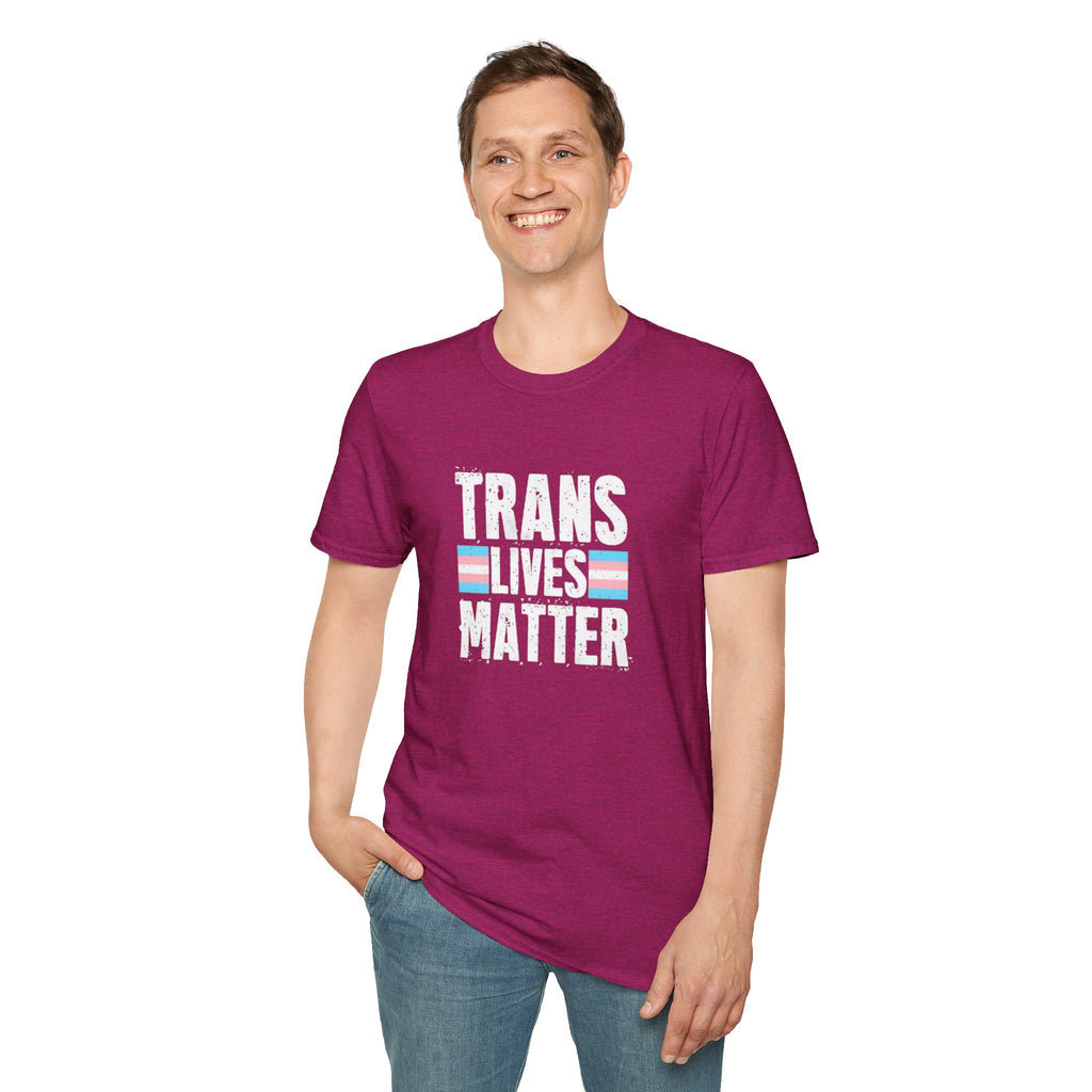 Trans Lives Matter Unisex Softstyle T-Shirt - Support LGBTQ+ Rights