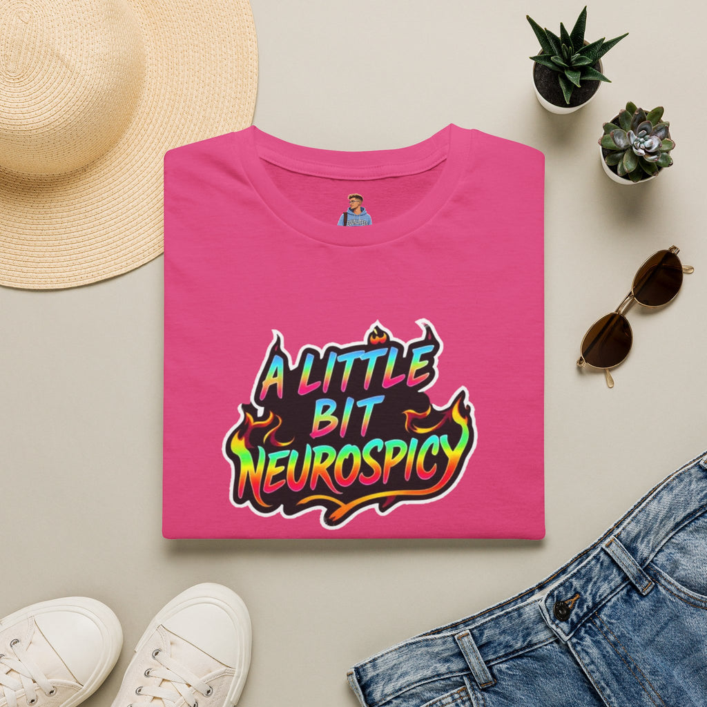 Camiseta unisex de estilo suave A Little Bit Neurospicy: camiseta gráfica divertida y peculiar para la conciencia neurodivergente