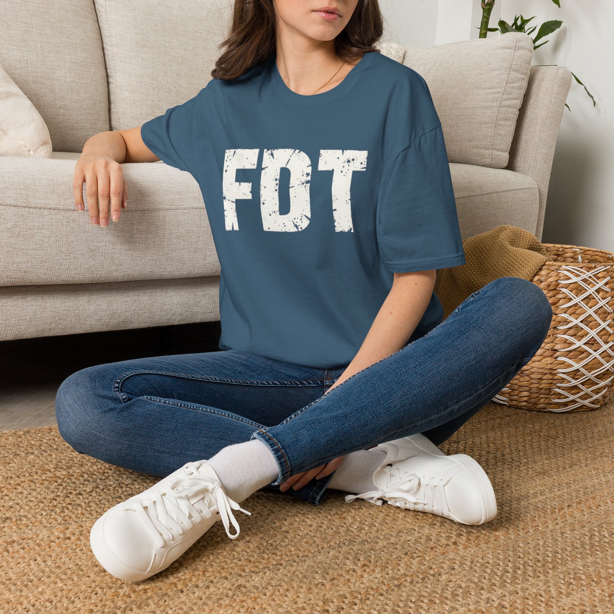 FDT Political Protest Distressed Graphic T-Shirt