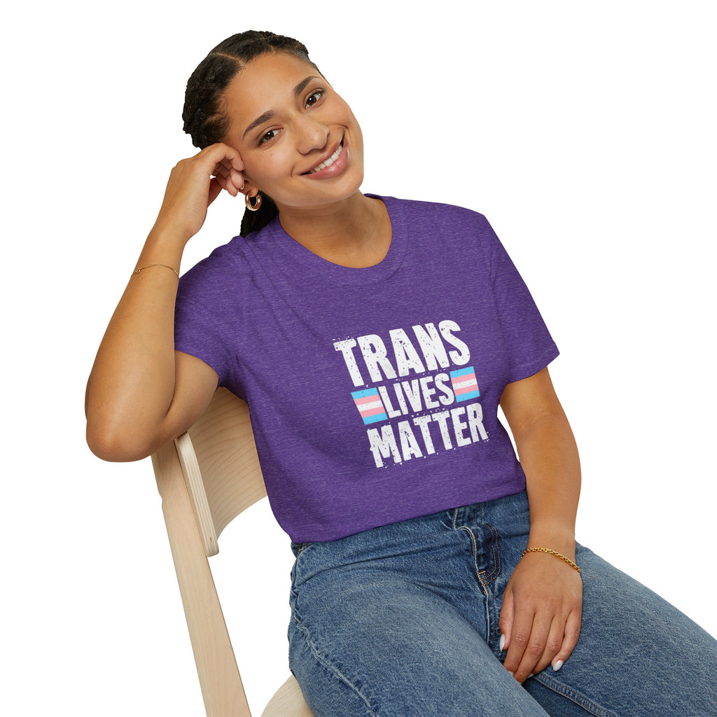 Trans Lives Matter Unisex Softstyle T-Shirt - Support LGBTQ+ Rights