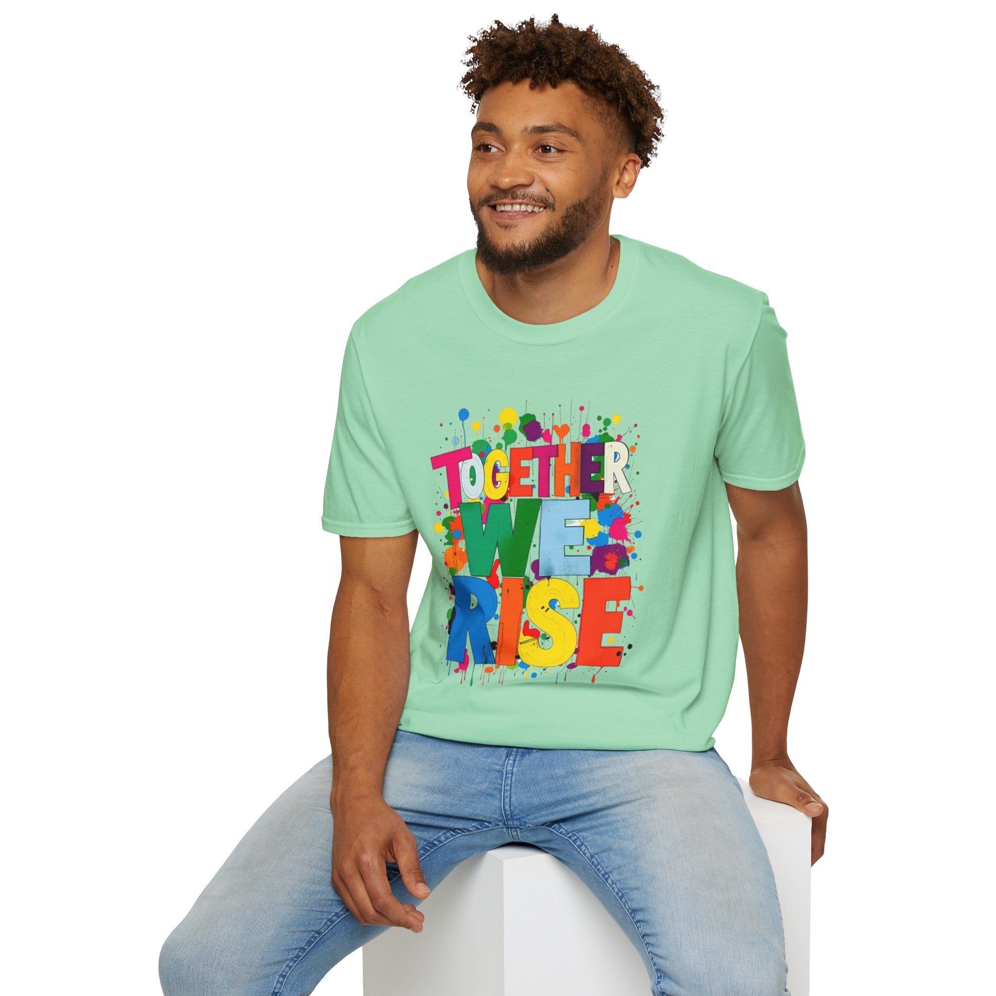 Juntos nos levantamos Camiseta unisex de estilo suave