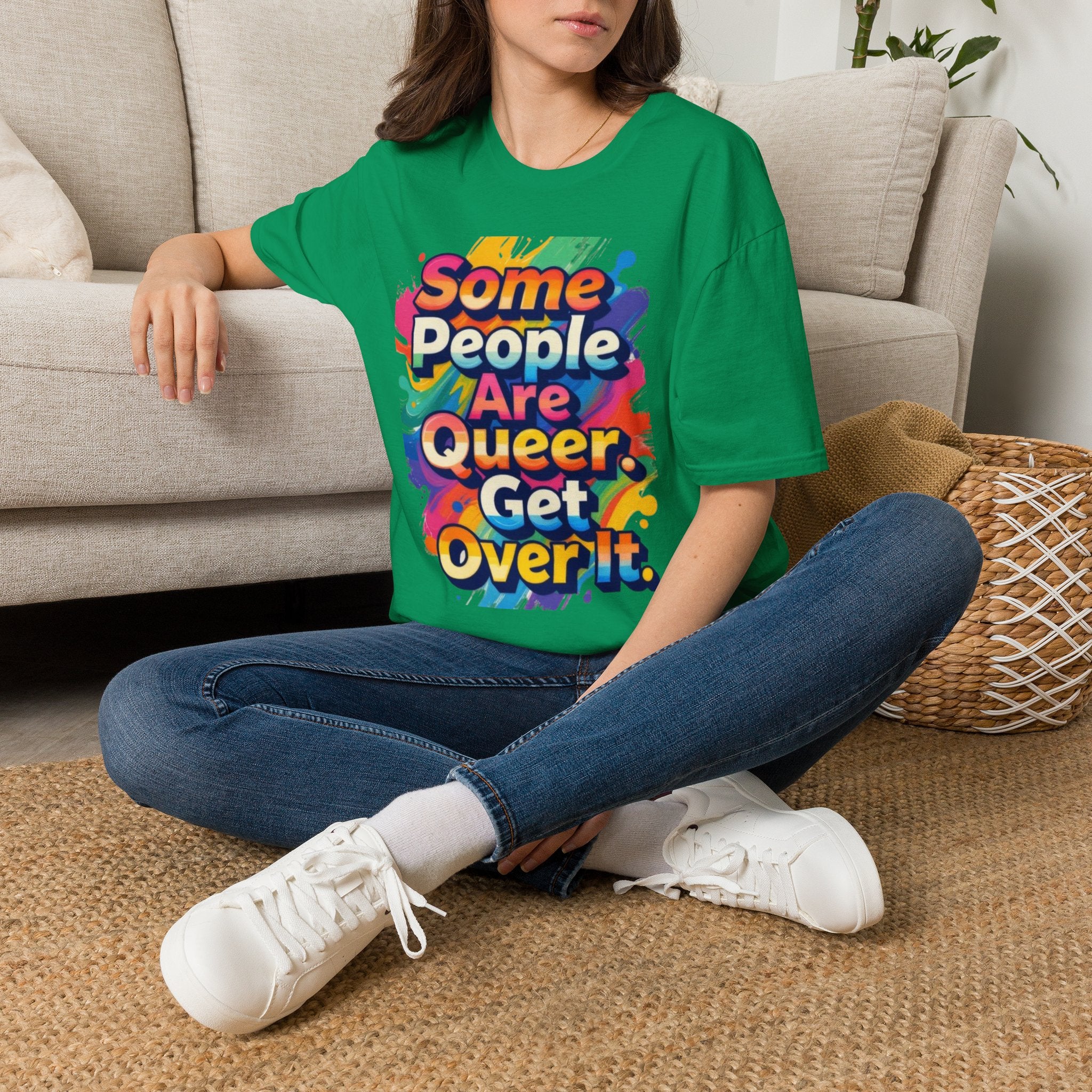 Some People Are Queer T-Shirt Rainbow Graphic