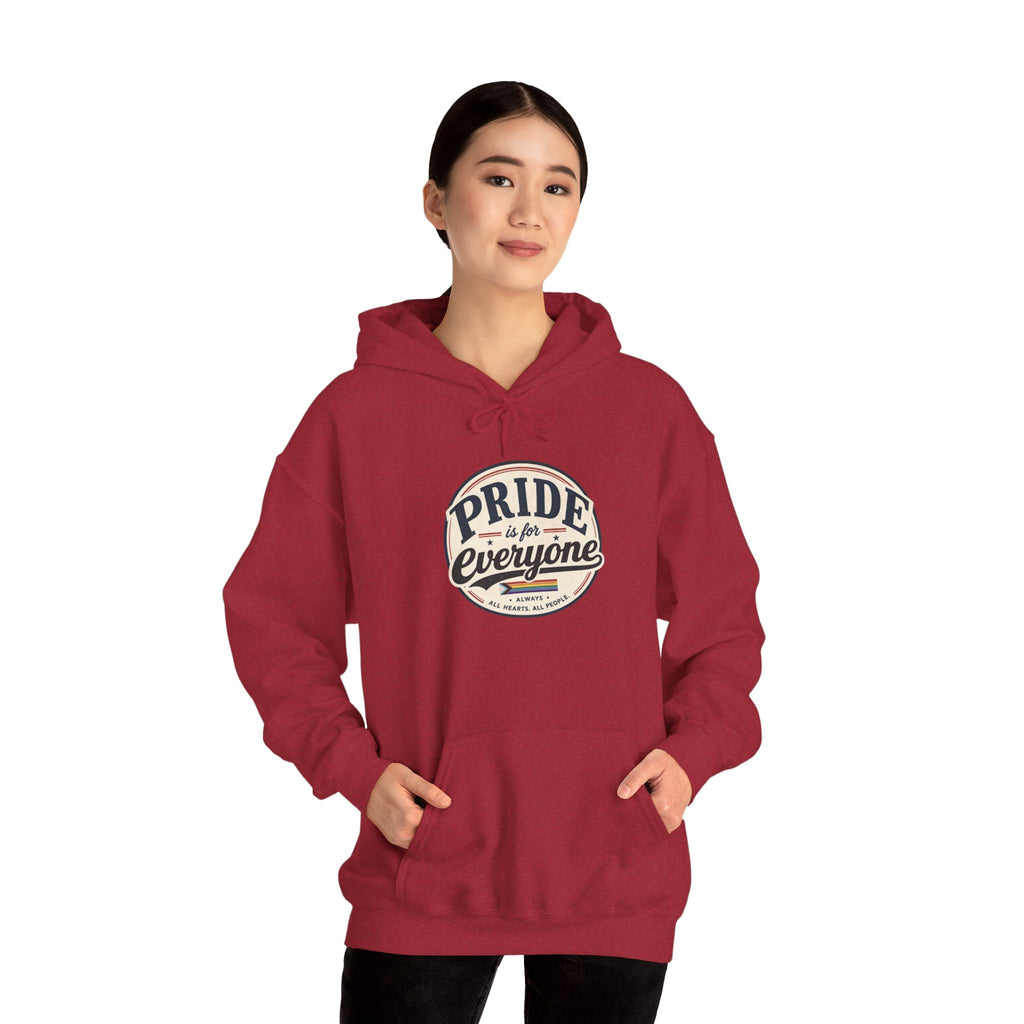 Pride Is For Everyone Pullover Hoodie — Vintage Graphic Inclusivity Sweatshirt