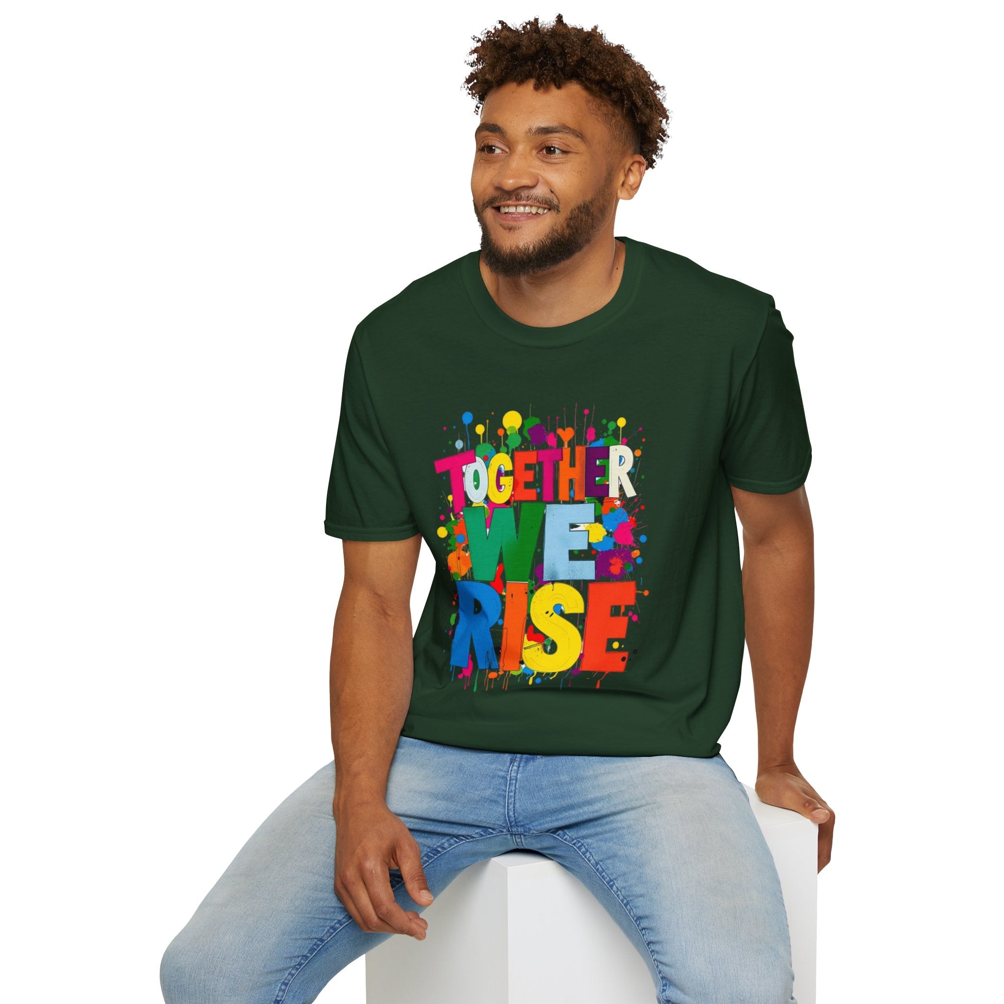 Juntos nos levantamos Camiseta unisex de estilo suave