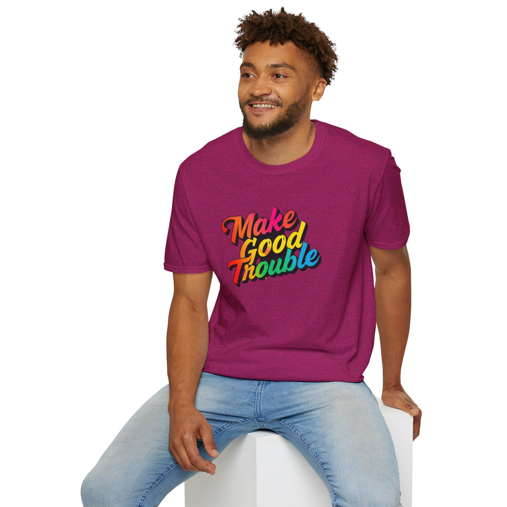Make Good Trouble' Rainbow T-Shirt