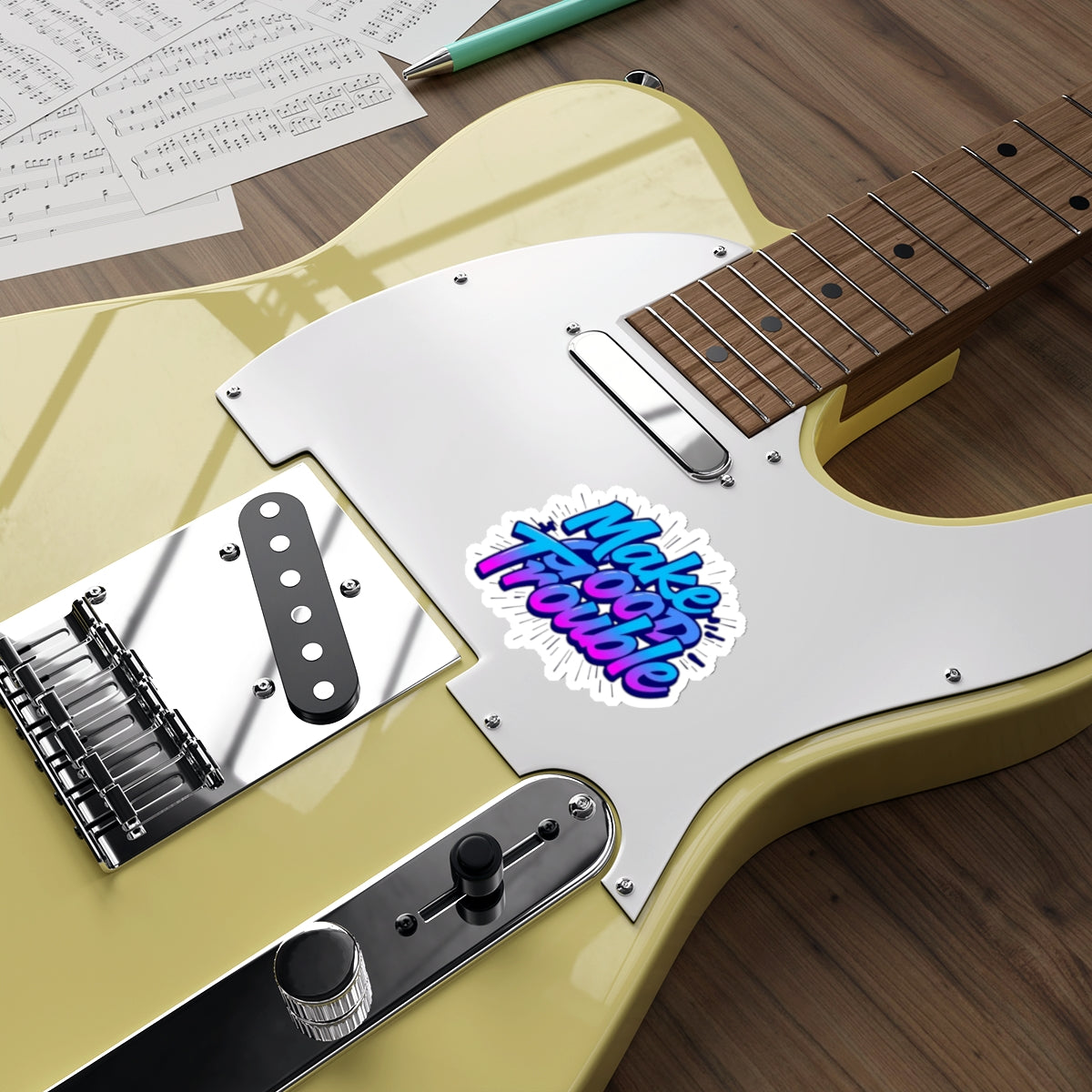 Die-Cut Stickers -  Make Good Trouble-Blue and Purple Text - EqualiTees.Me