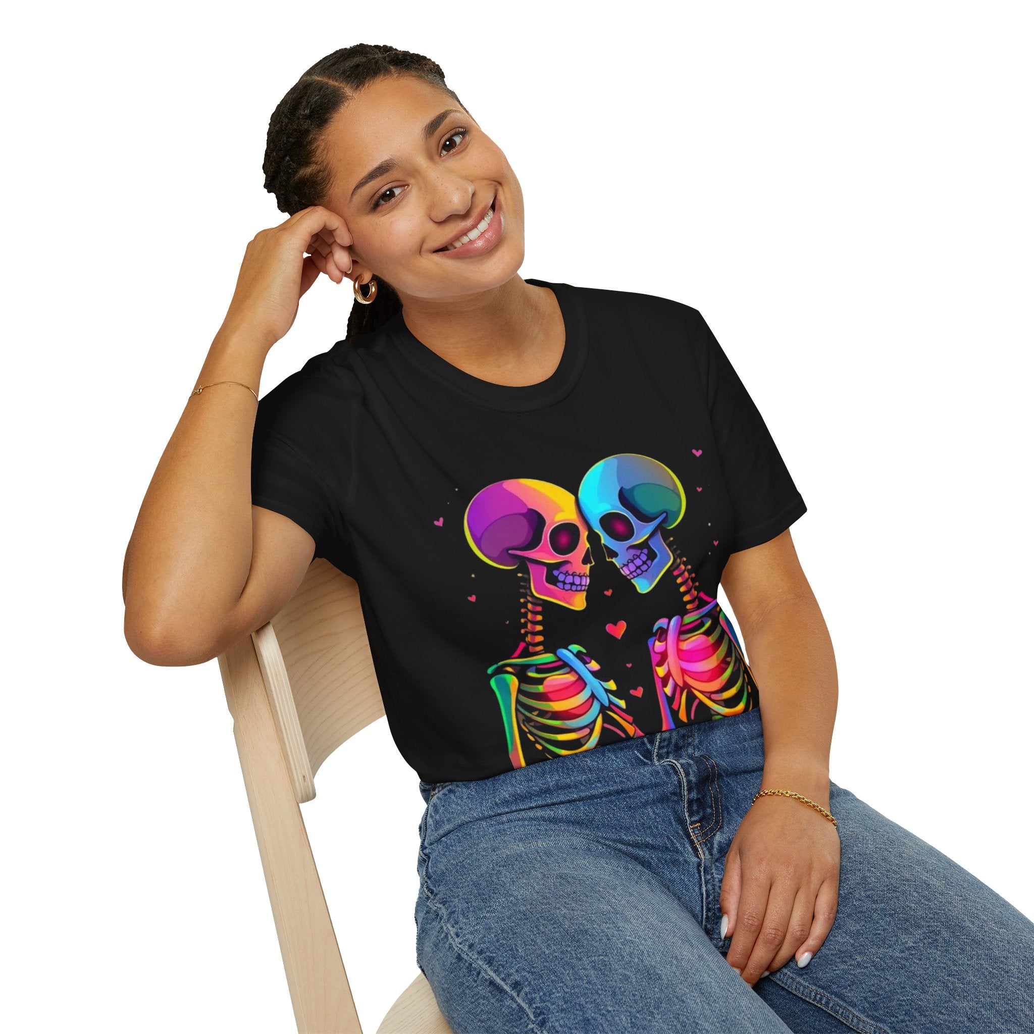 Rainbow Skeleton Love is Deeper Than Skin T-Shirt | Unisex Casual Tee