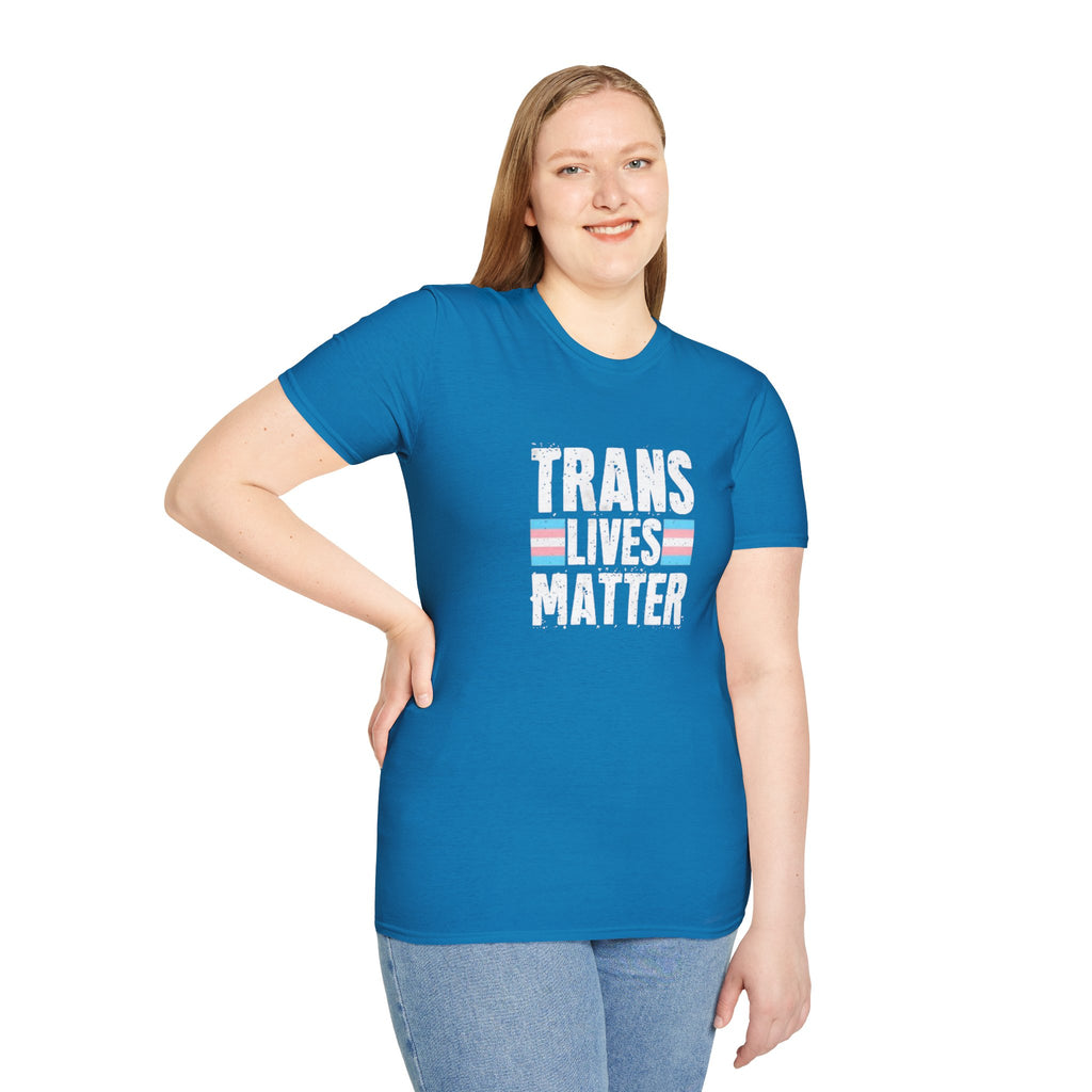 Trans Lives Matter Unisex Softstyle T-Shirt - Support LGBTQ+ Rights