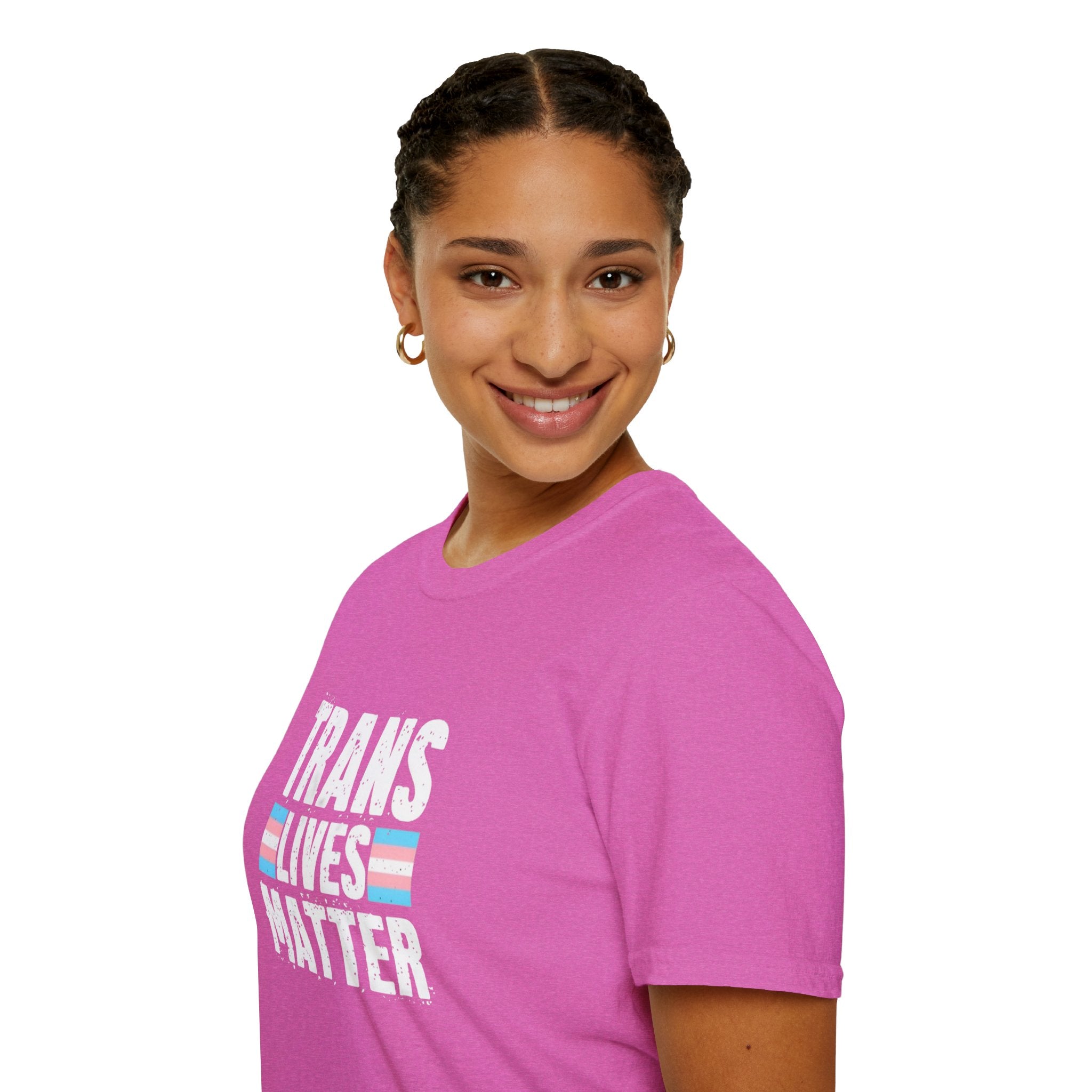Trans Lives Matter Unisex Softstyle T-Shirt - Support LGBTQ+ Rights