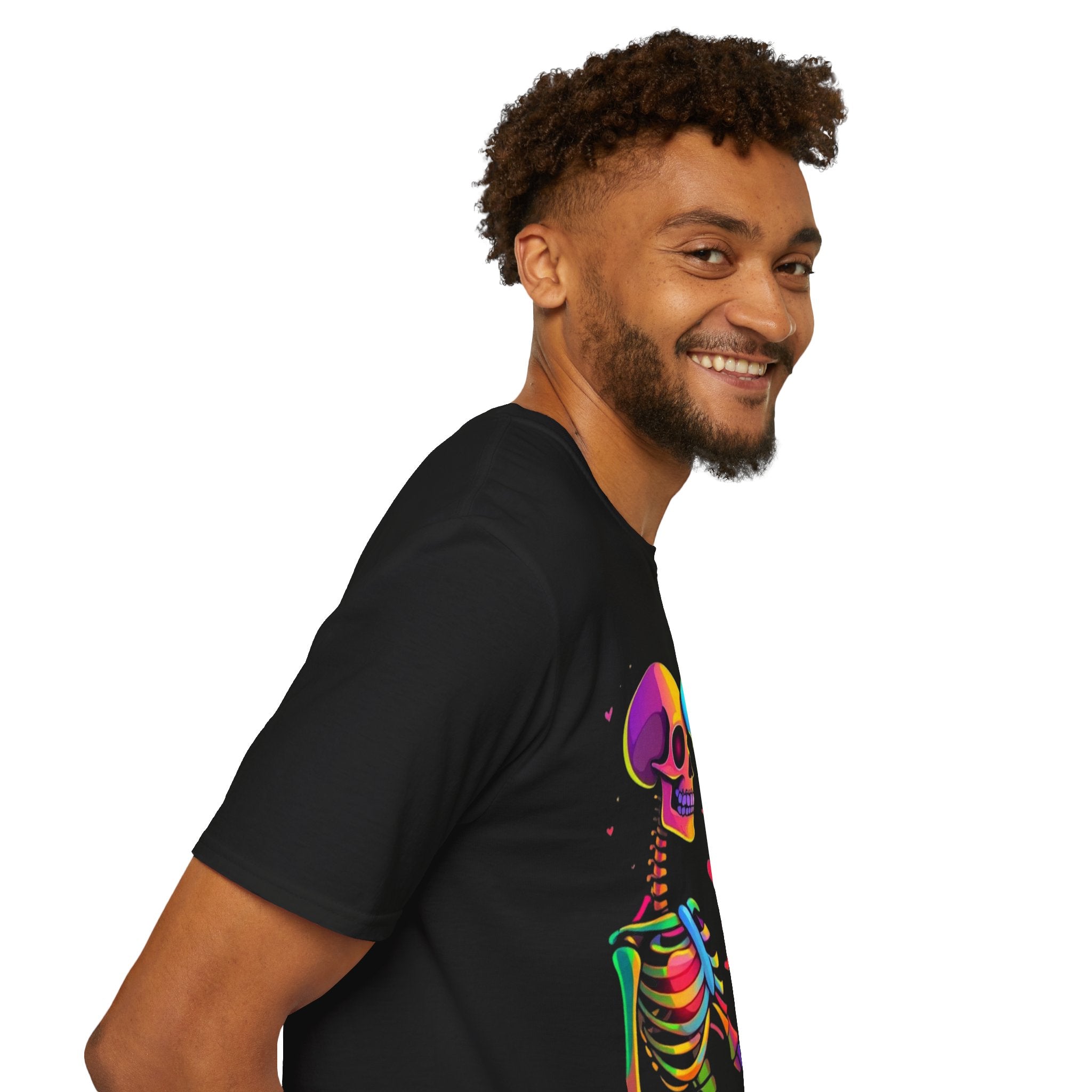 Rainbow Skeleton Love is Deeper Than Skin T-Shirt | Unisex Casual Tee