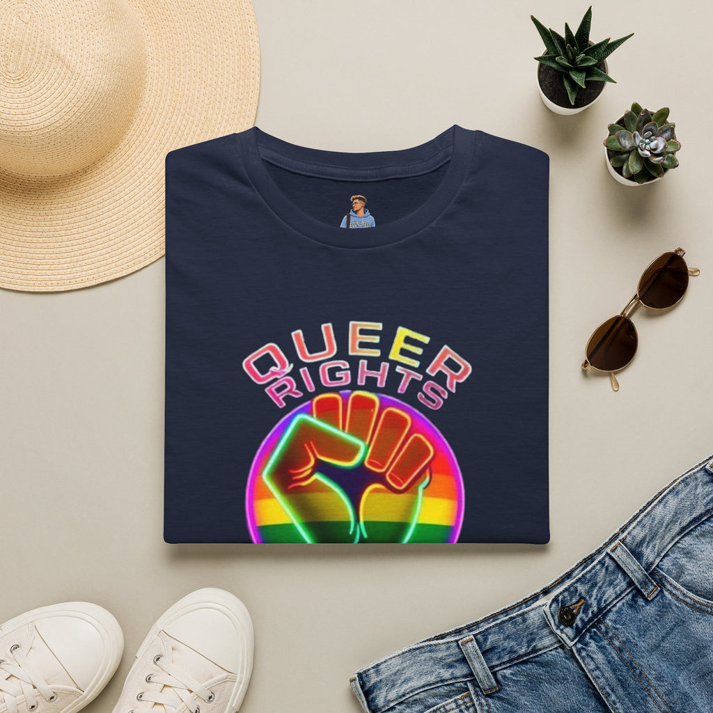 Unisex Softstyle T-Shirt - Queer Rights Are Human Rights Statement Tee