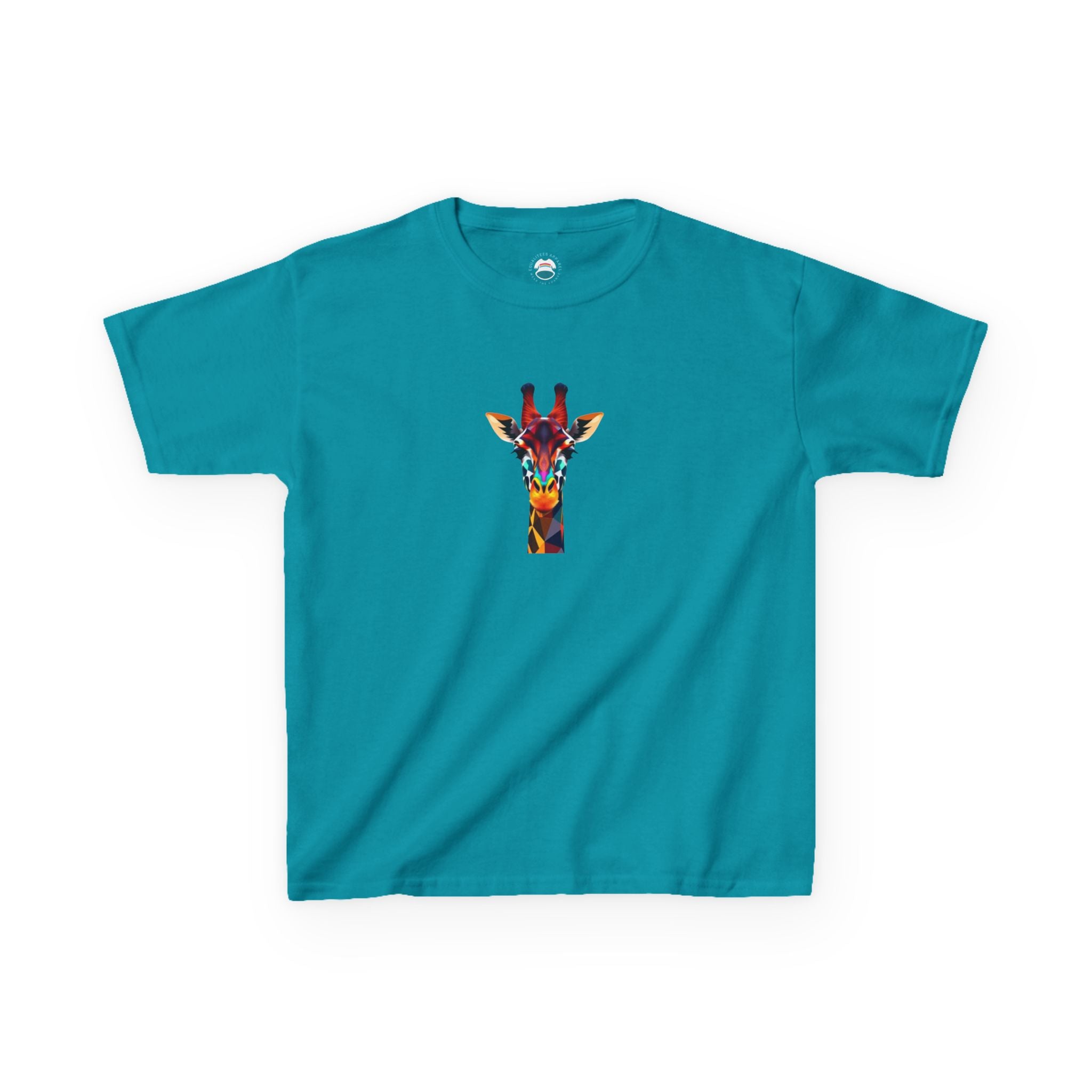 Colorful Fractal Giraffe Kids Heavy Cotton™ Tee - EqualiTees.Me