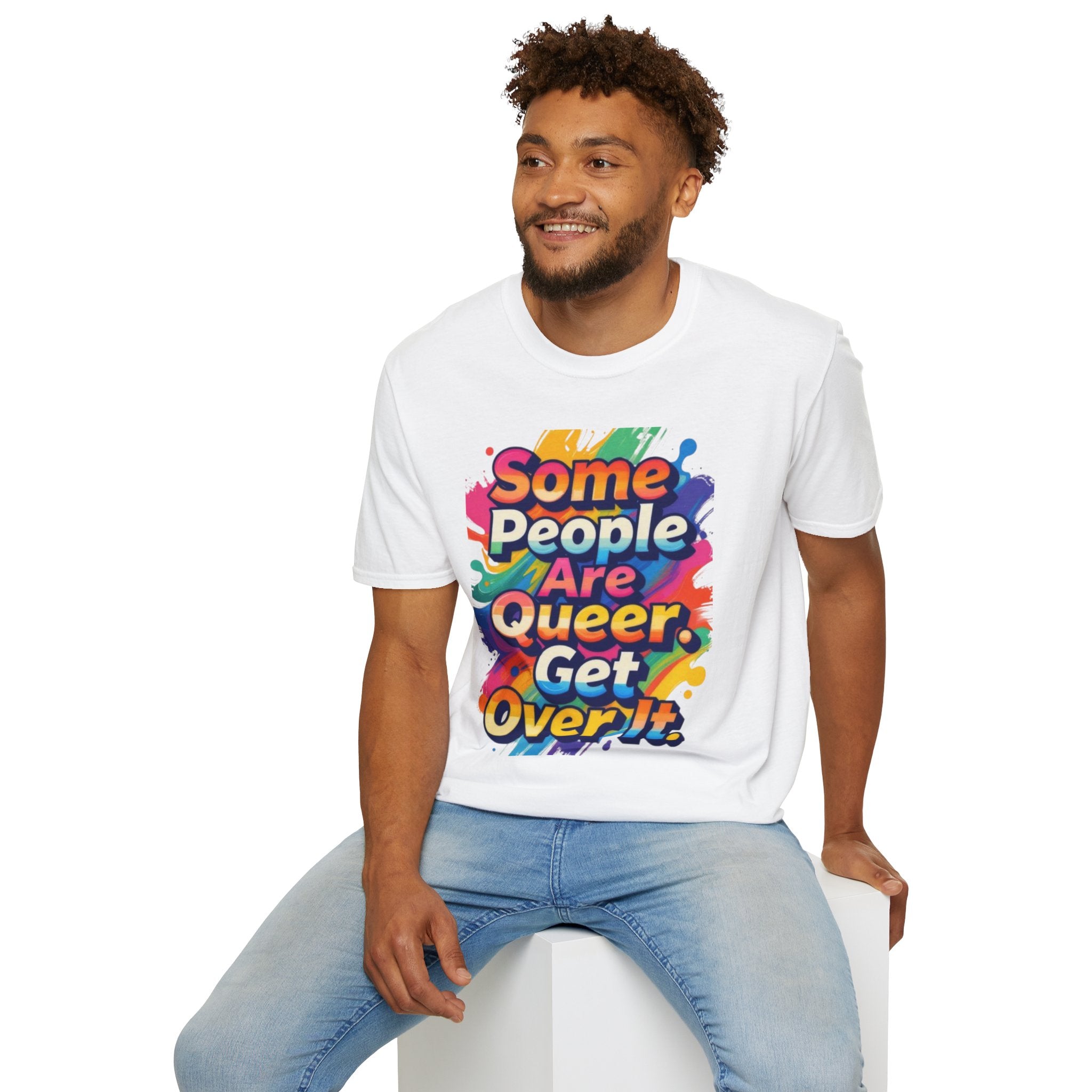 Some People Are Queer T-Shirt Rainbow Graphic
