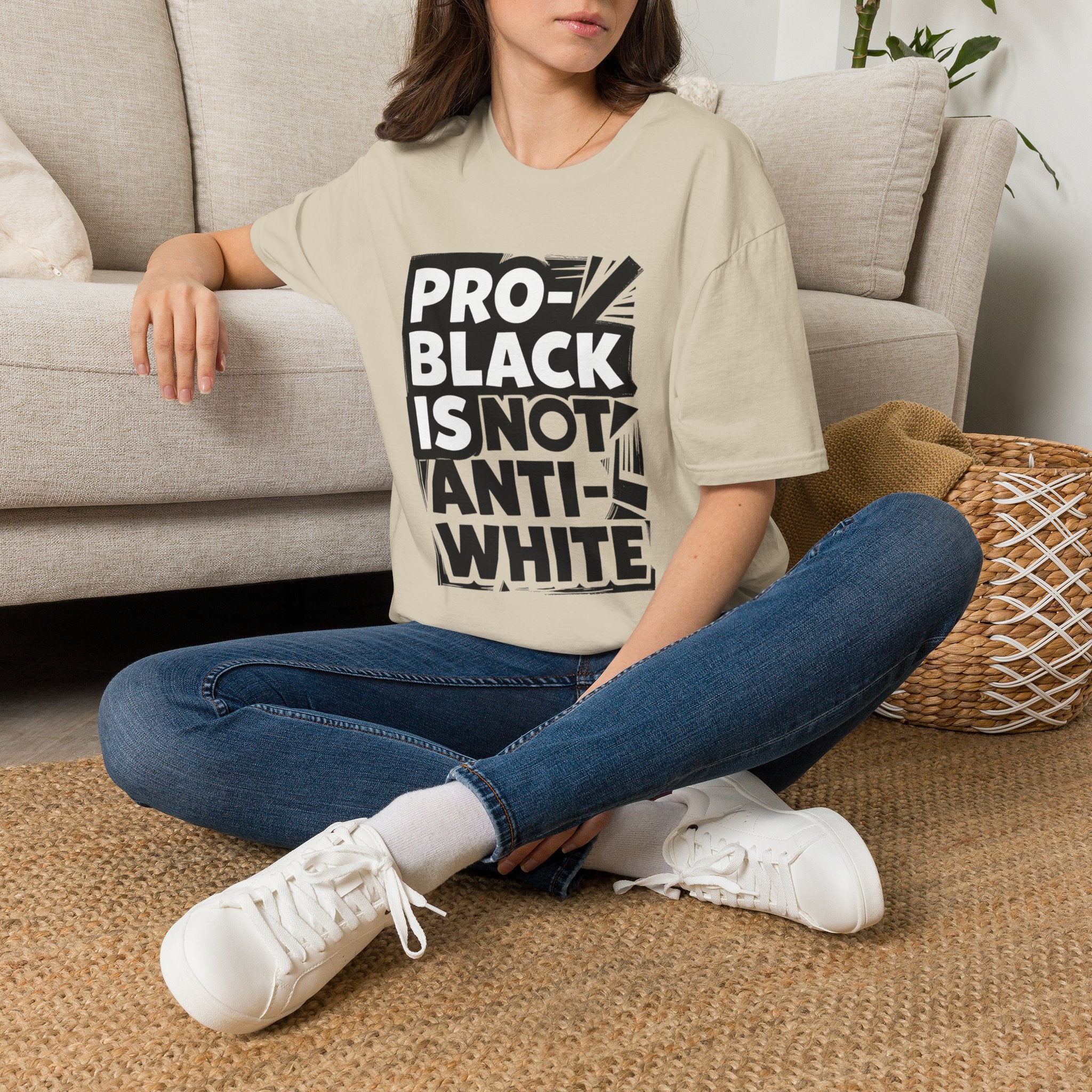 Pro-Black Is Not Anti-White Statement T-Shirt