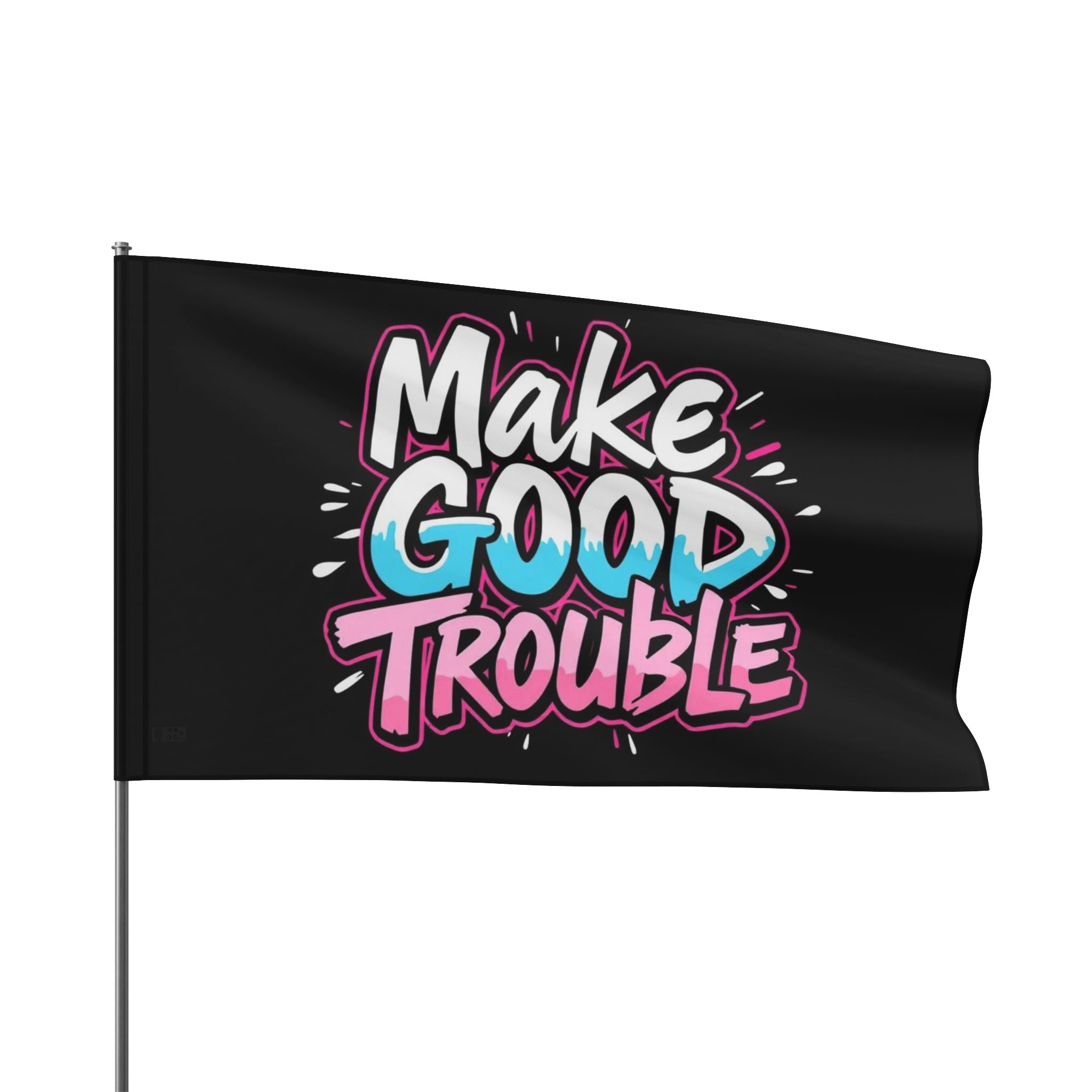 Make Good Trouble Trans Colors Flag - EqualiTees.Me