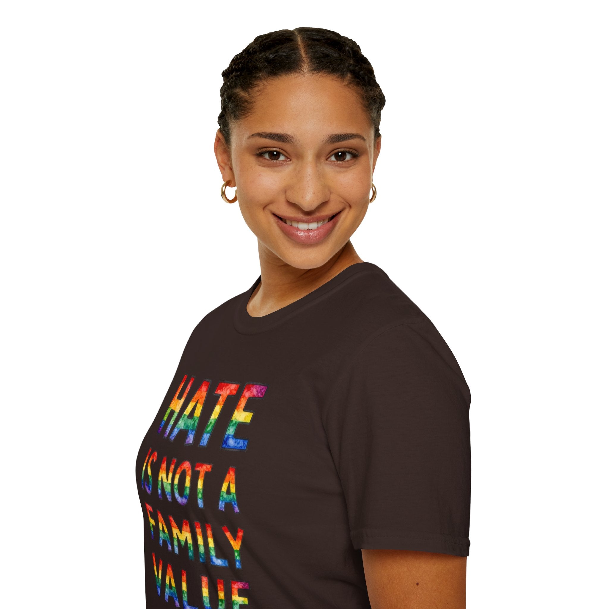 Hate Is Not A Family Value Rainbow Pride T-Shirt