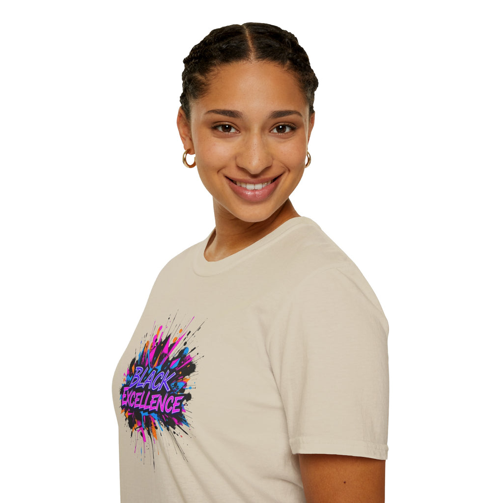 Unisex Softstyle T-Shirt - Black Excellence Graphic Tee