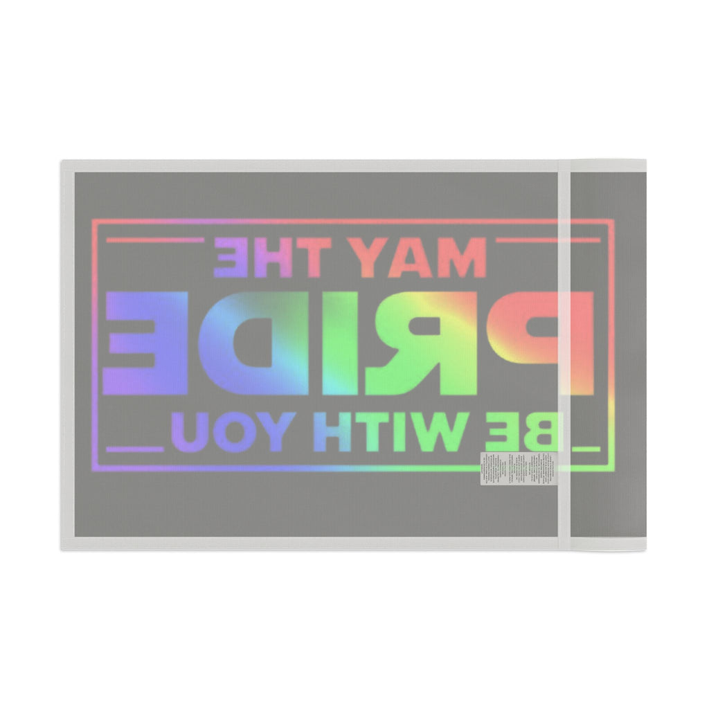 May the Pride Be With You Flag - Aesthetic LGBTQ+ Banner for Celebration & Home Decor - EqualiTees.Me