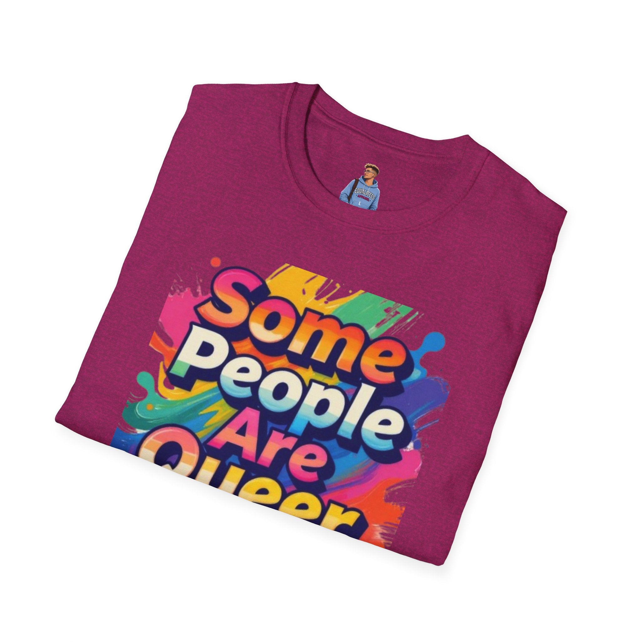 Some People Are Queer T-Shirt Rainbow Graphic