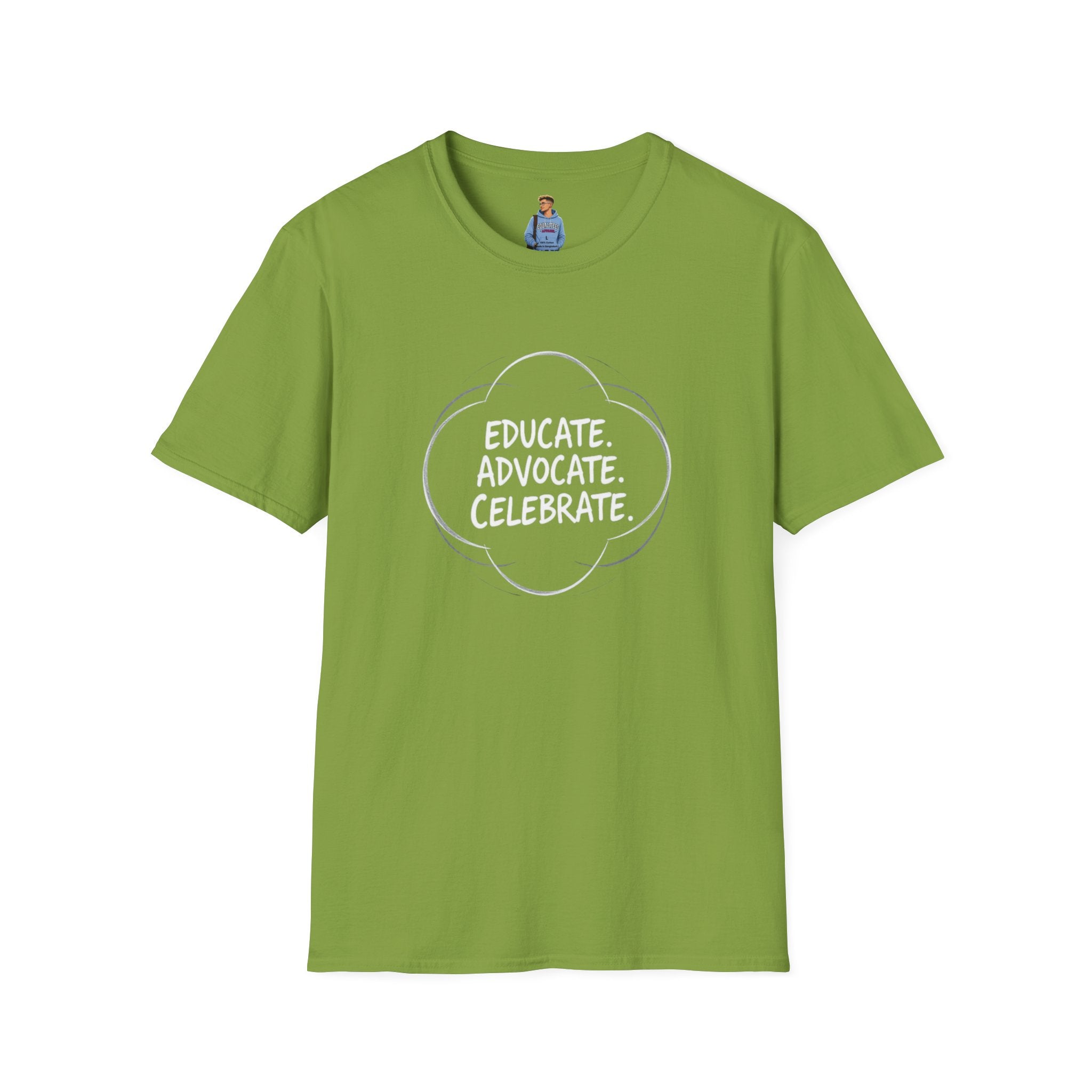 Subtle Pride Educate Advocate Celebrate Minimalist T-Shirt for Every Occasion