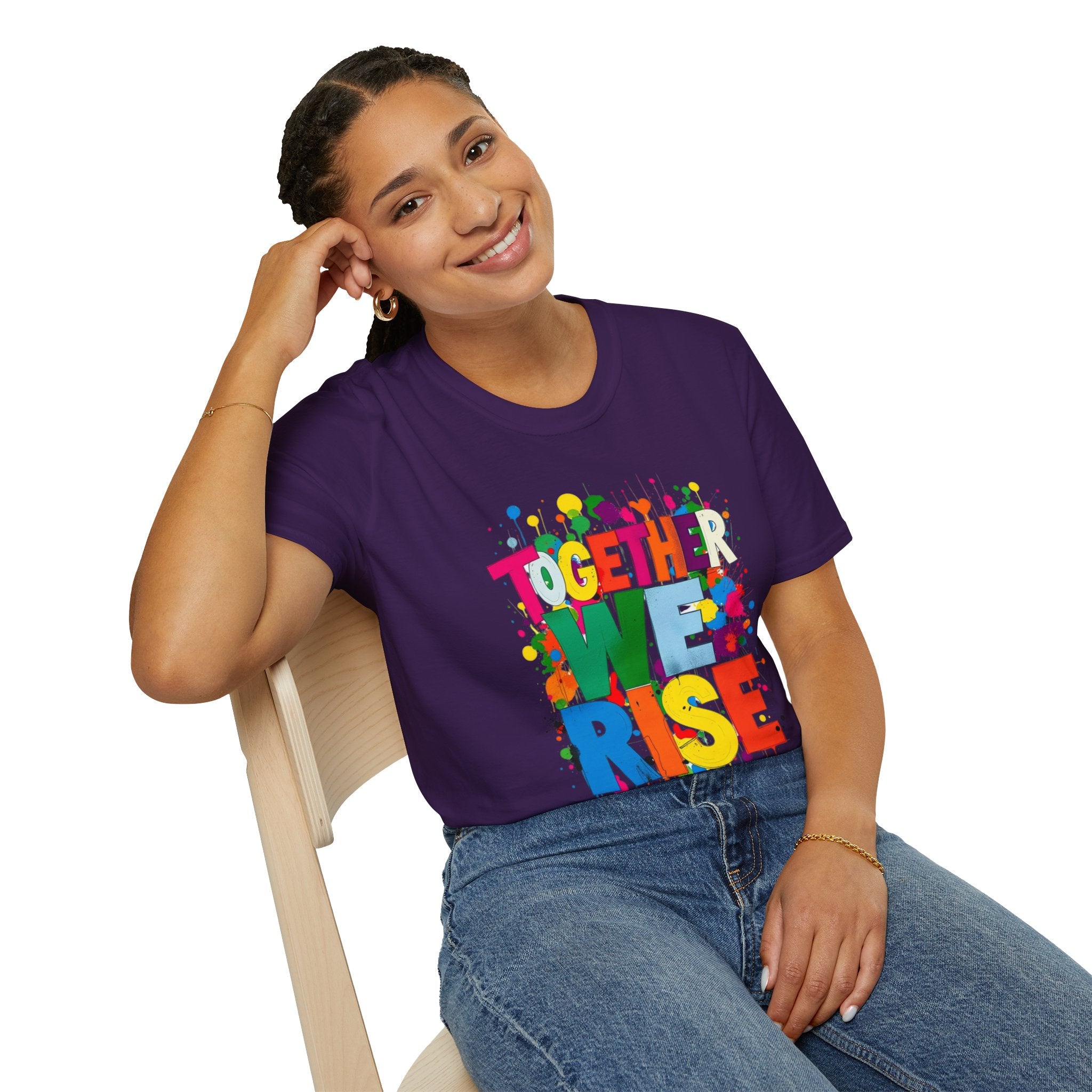 Juntos nos levantamos Camiseta unisex de estilo suave