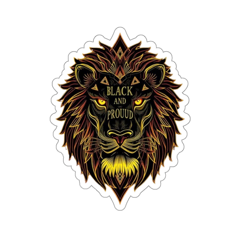 Black And Proud Lion Sticker - EqualiTees.Me