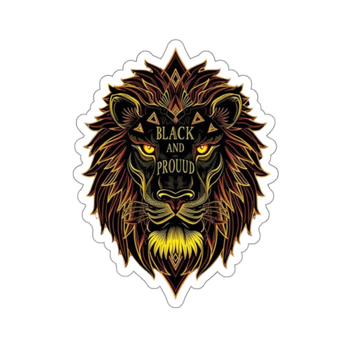 Black And Proud Lion Sticker - EqualiTees.Me