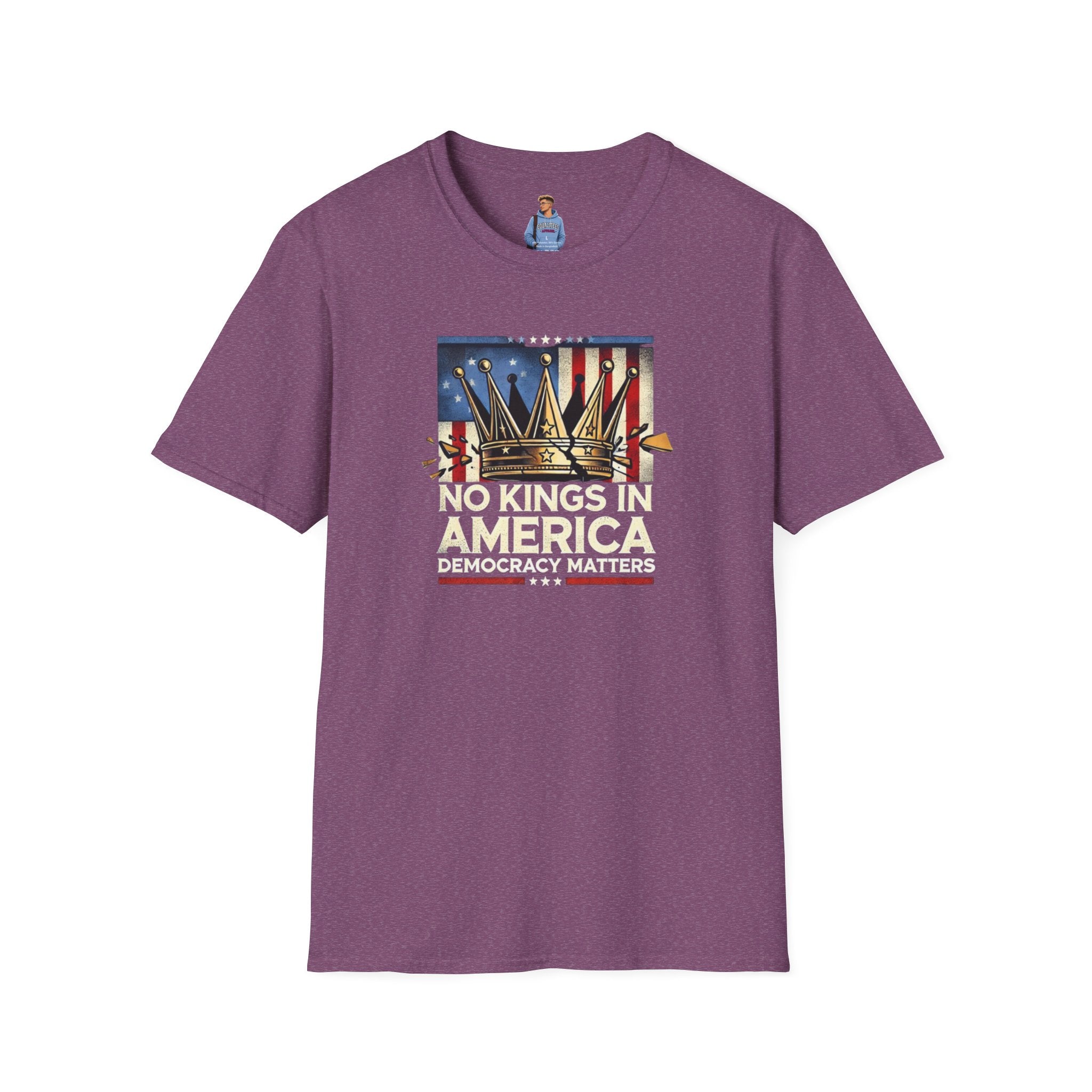 No Kings in America-Democracy Matters  Unisex Softstyle T-Shirt