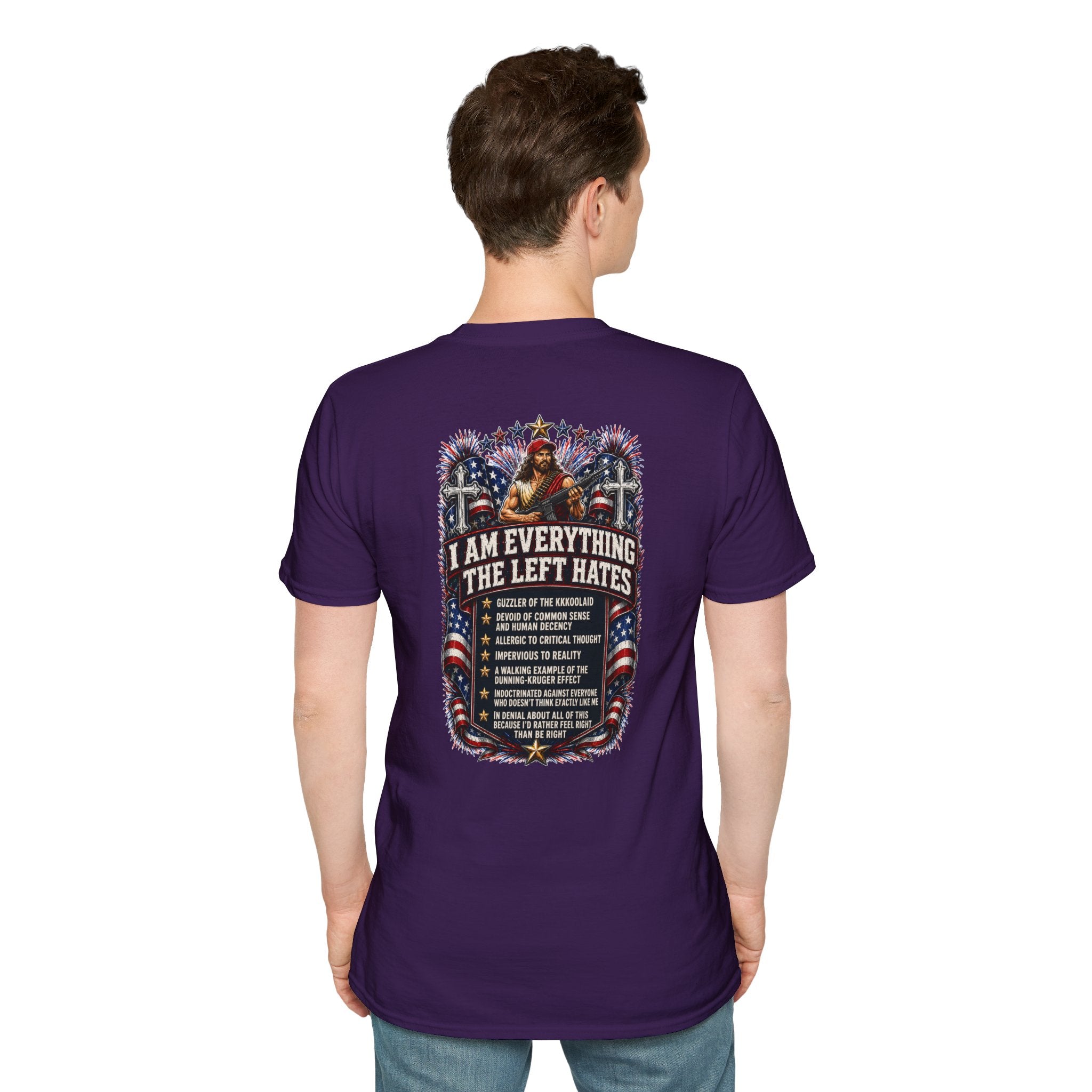 Star Spangled Awesome Graphic Tee ("Proud to Be Delusional Bootlicking Nazi Trash")