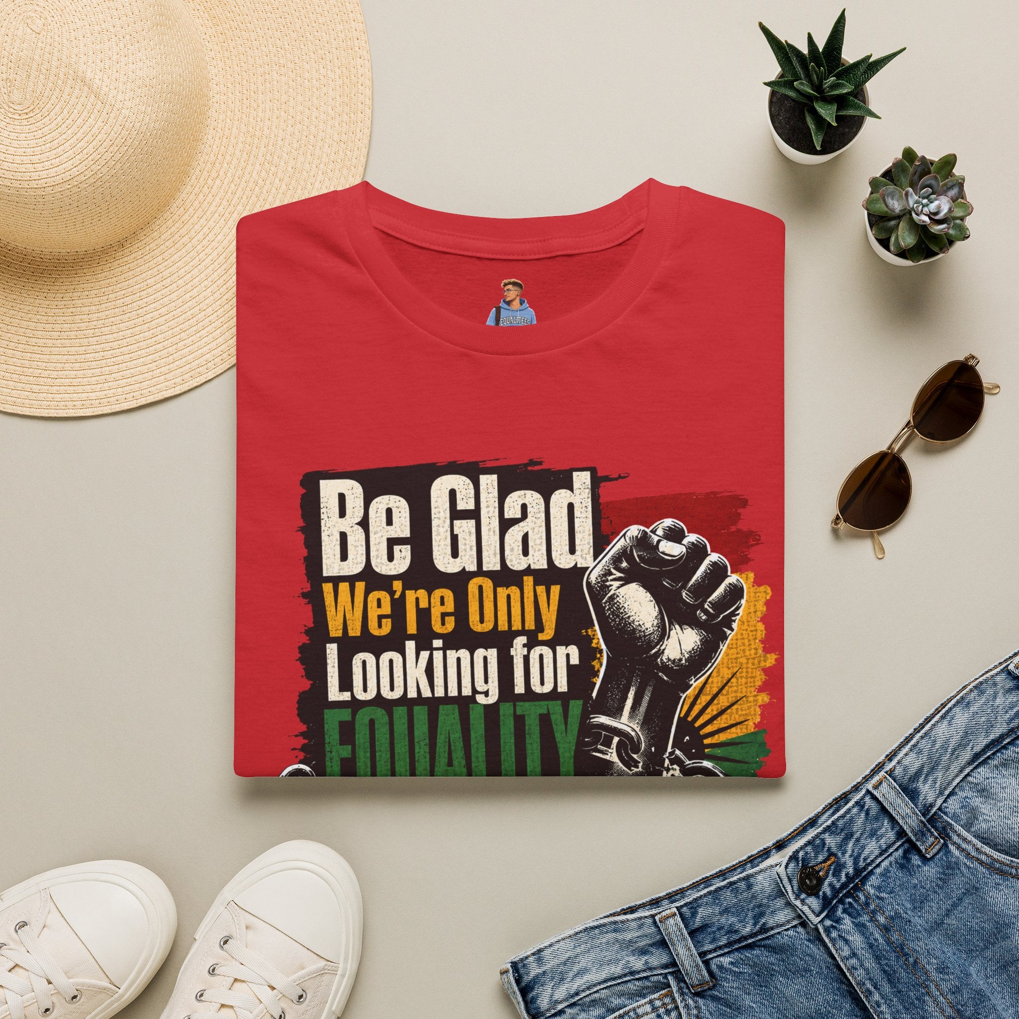 Be Glad We’re Only Looking for Equality T-Shirt — Black Power Fist Social Justice Tee