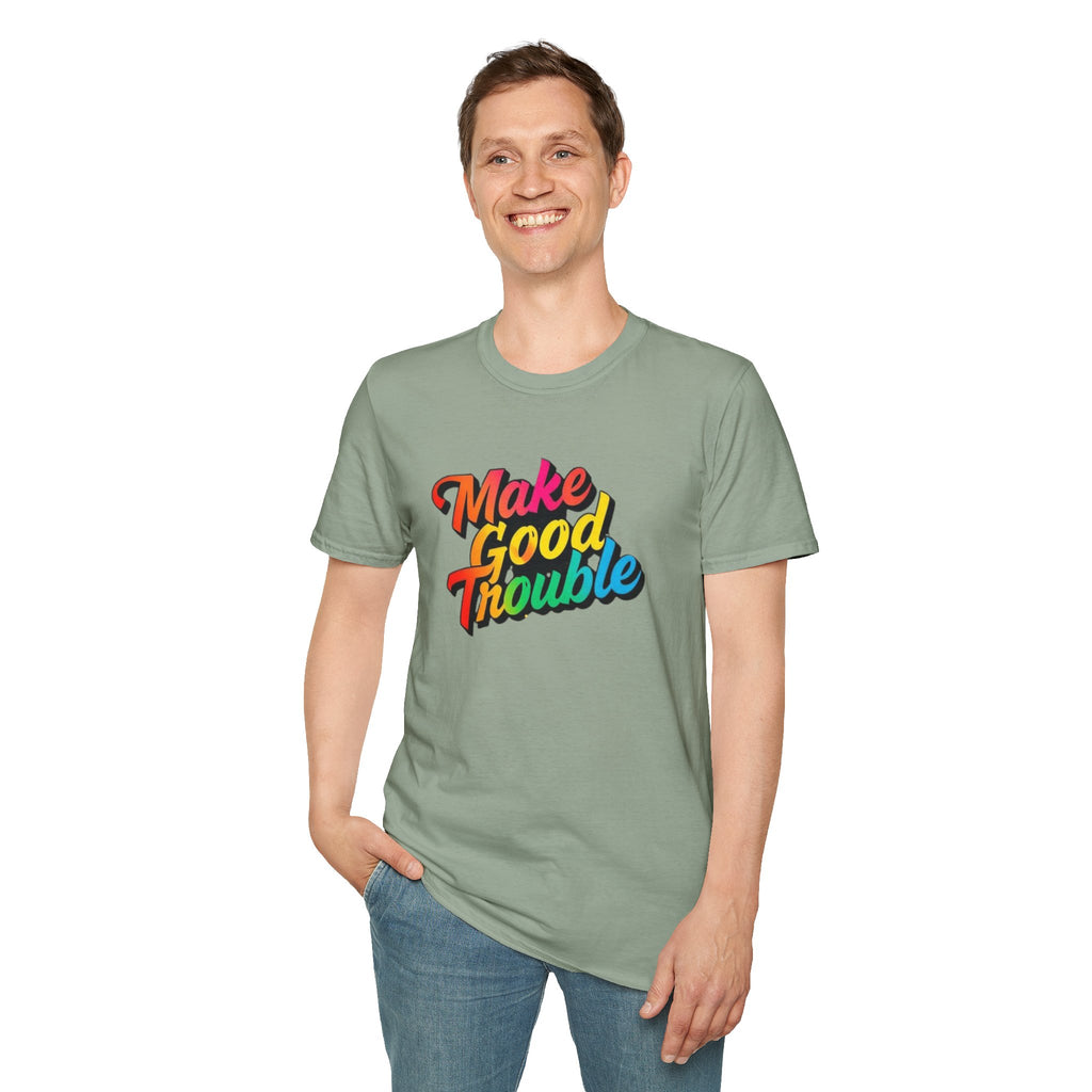 Make Good Trouble' Rainbow T-Shirt