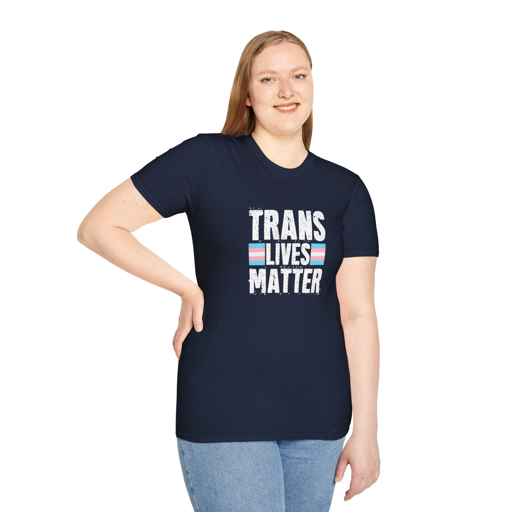 Trans Lives Matter Unisex Softstyle T-Shirt - Support LGBTQ+ Rights