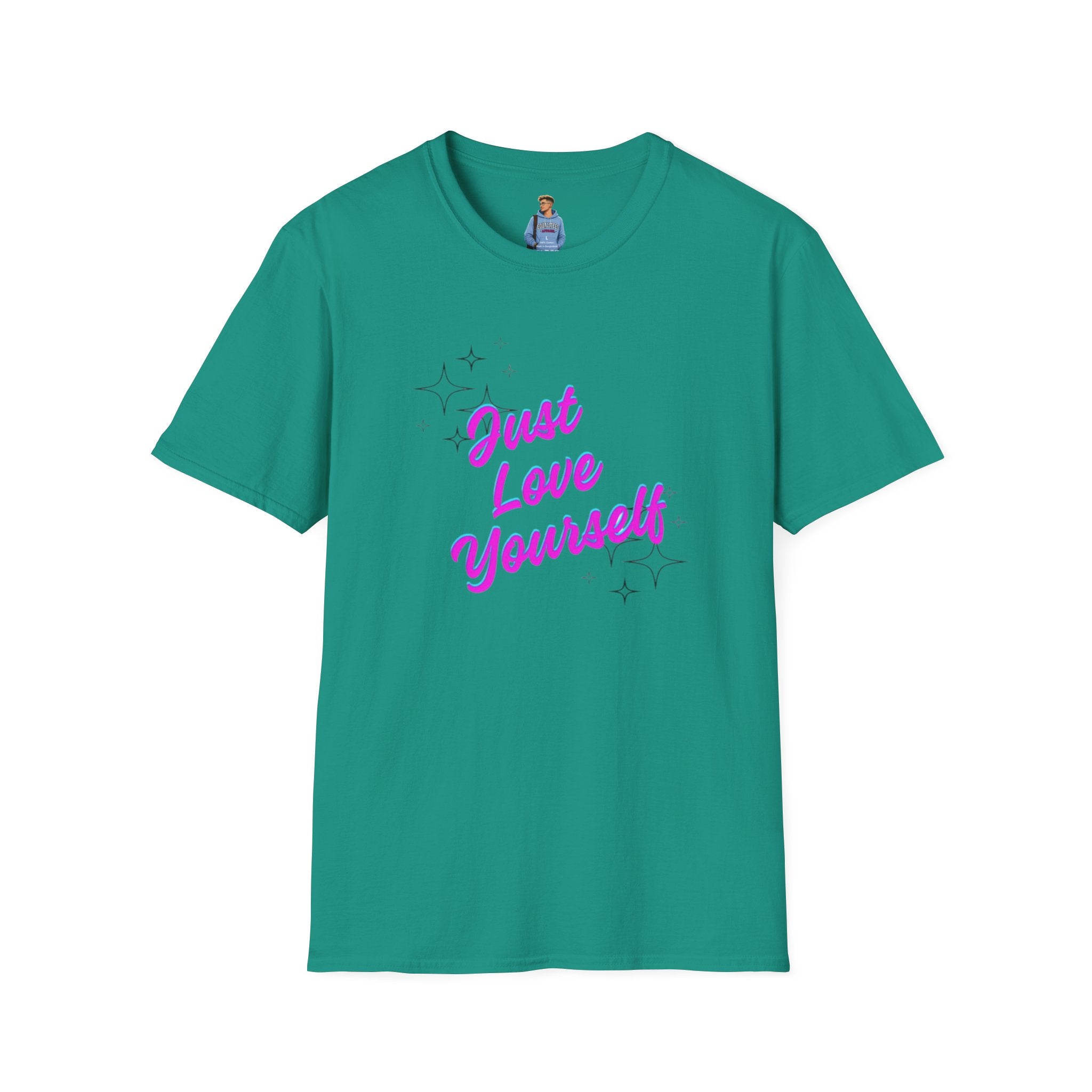 Camiseta unisex de estilo suave "Just Love Yourself": camiseta motivacional para el amor propio