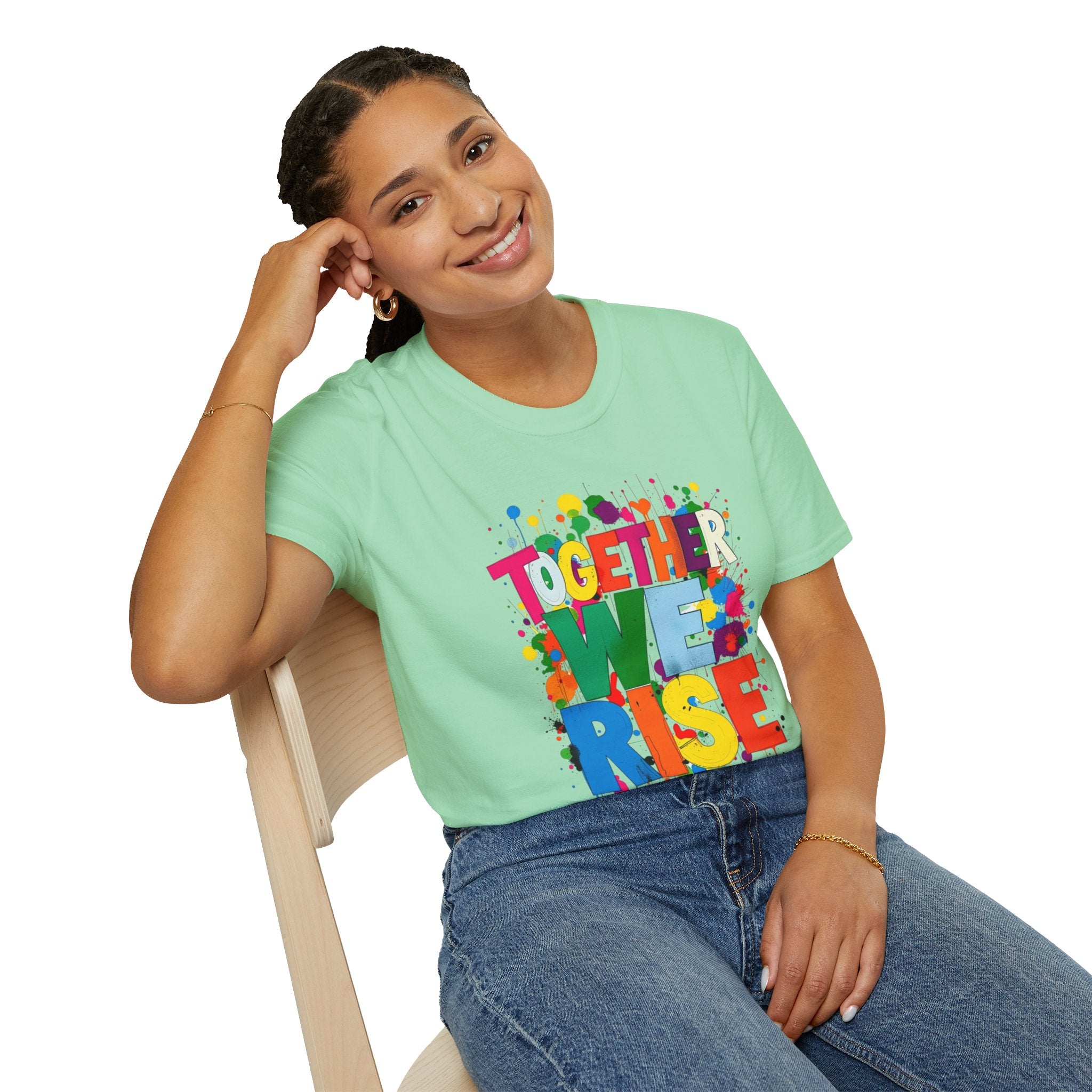 Juntos nos levantamos Camiseta unisex de estilo suave