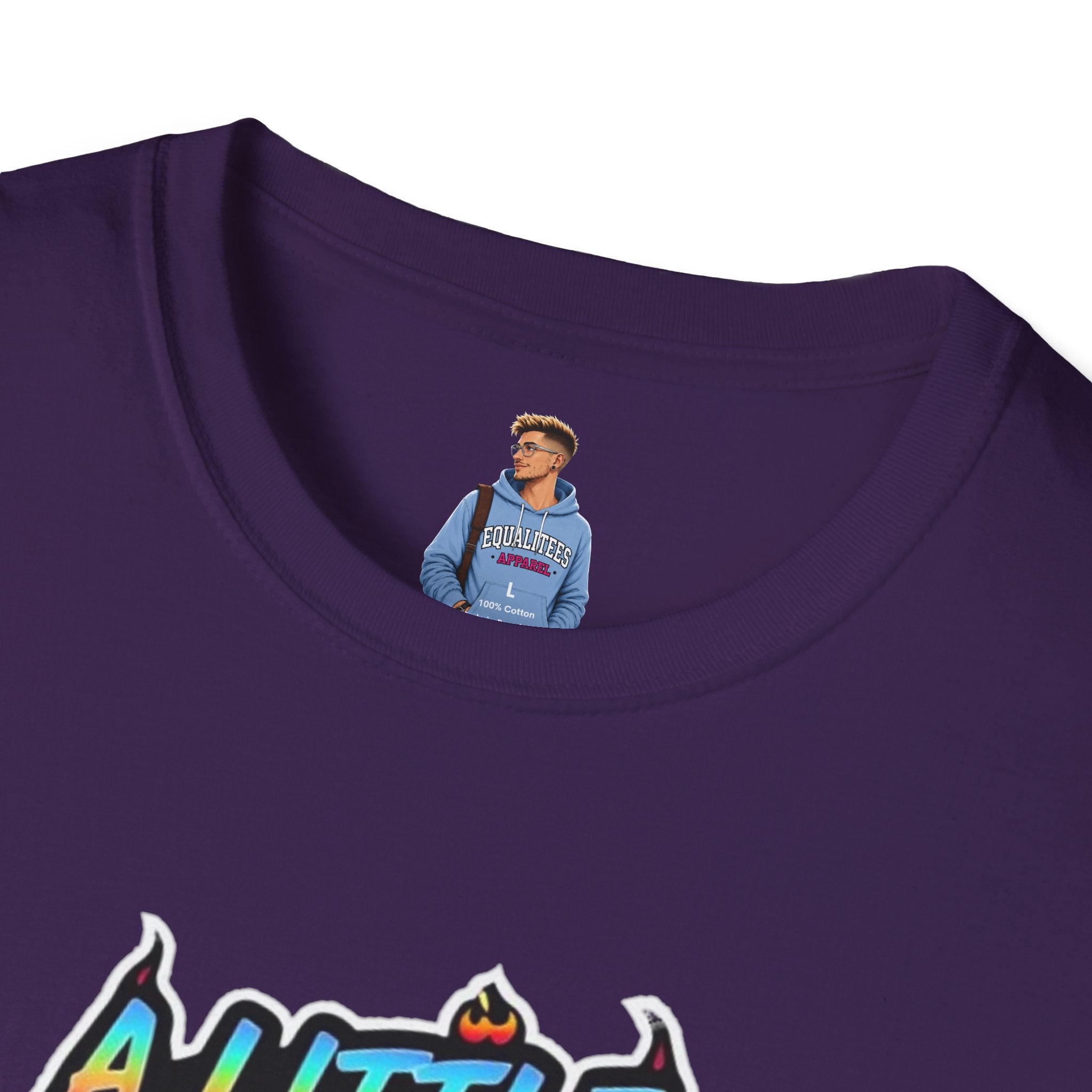 Camiseta unisex de estilo suave A Little Bit Neurospicy: camiseta gráfica divertida y peculiar para la conciencia neurodivergente