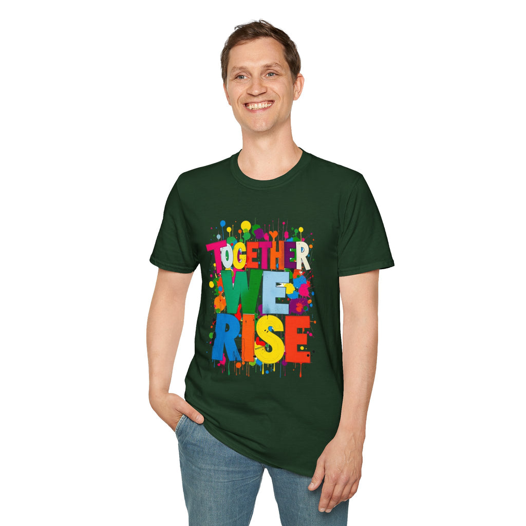 Juntos nos levantamos Camiseta unisex de estilo suave