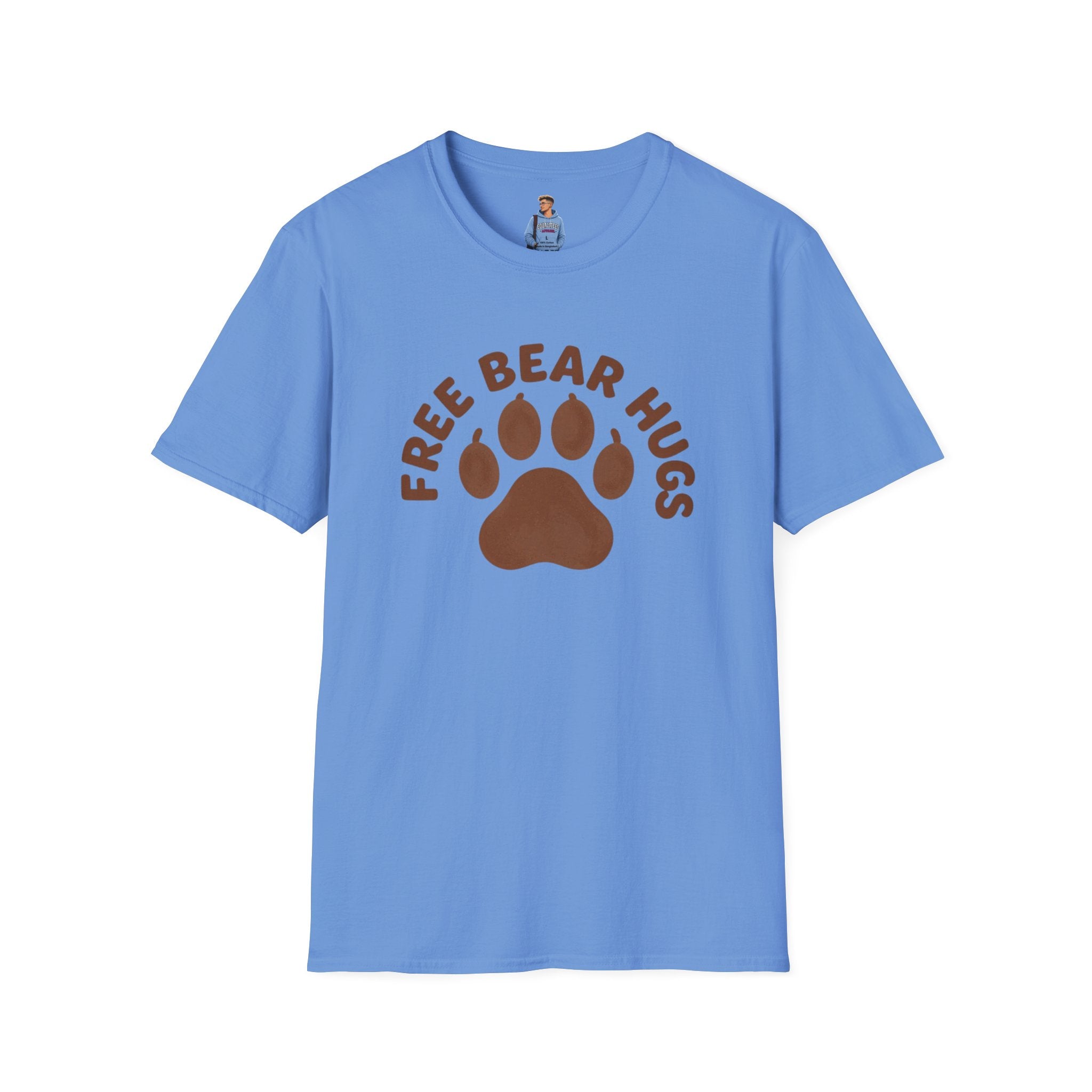 Free Bear Hugs T-Shirt — Cute Paw Print Wildlife Tee