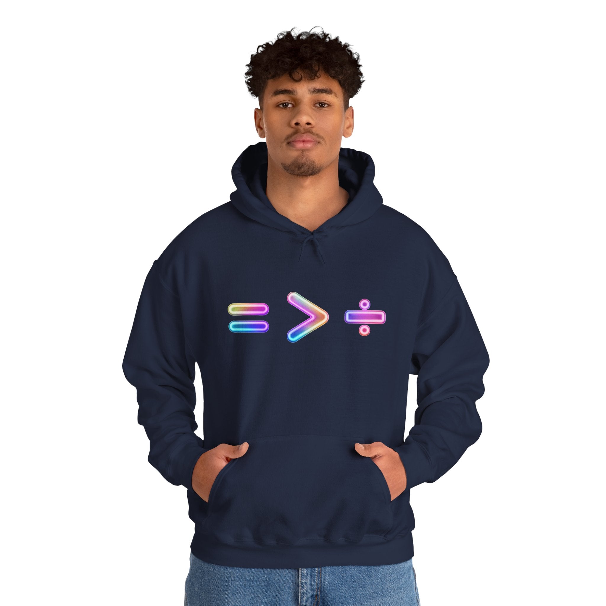 Equality is Greater than Division Neon Style Pullover Hoodie