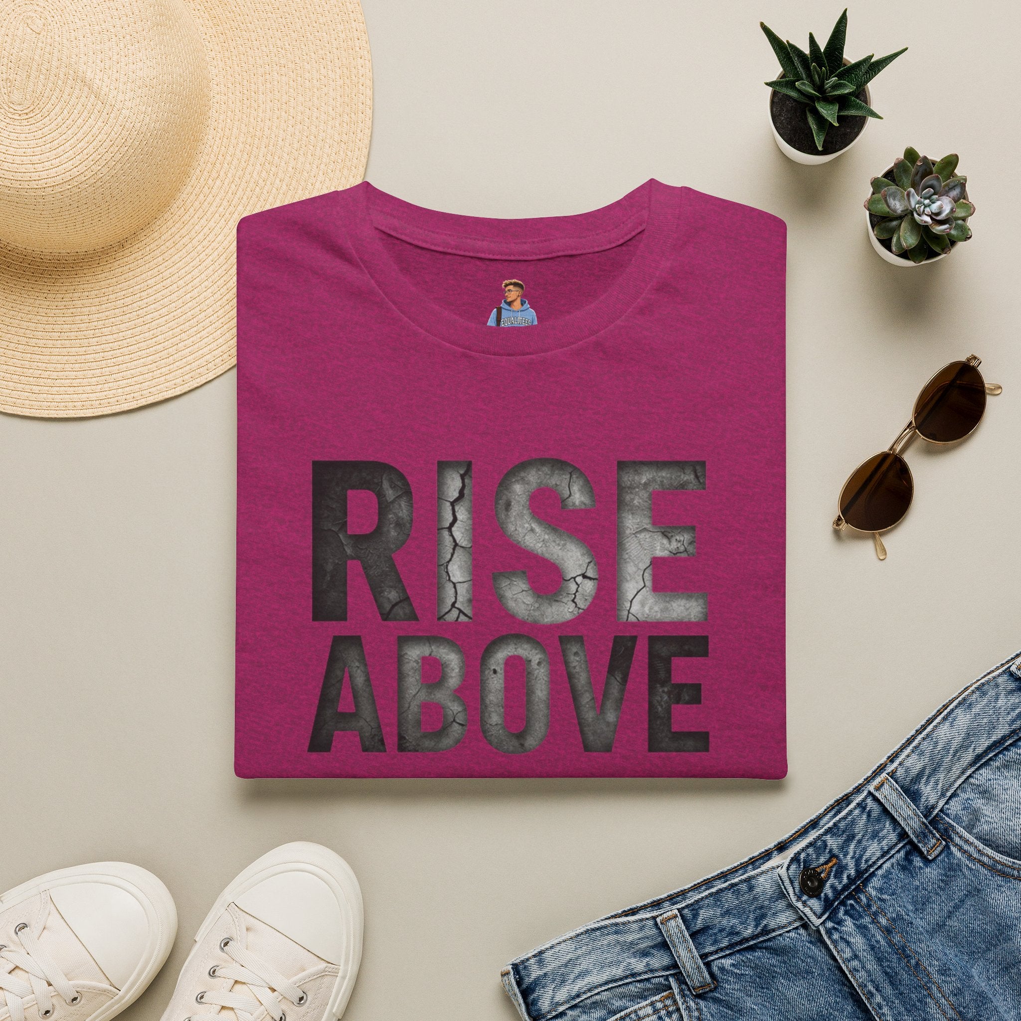 Rise Above Motivational Graphic T-Shirt