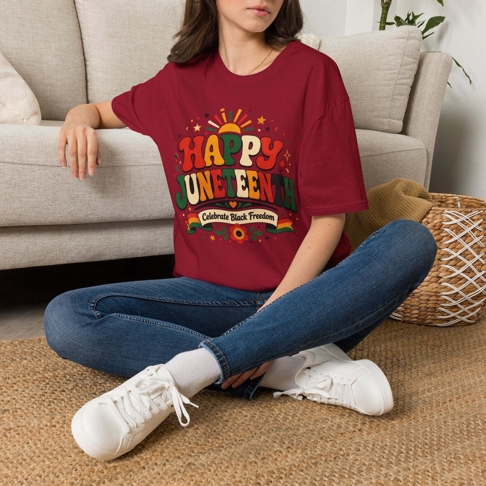 Juneteenth T-Shirt - "Happy Juneteenth" Retro Celebration Tee