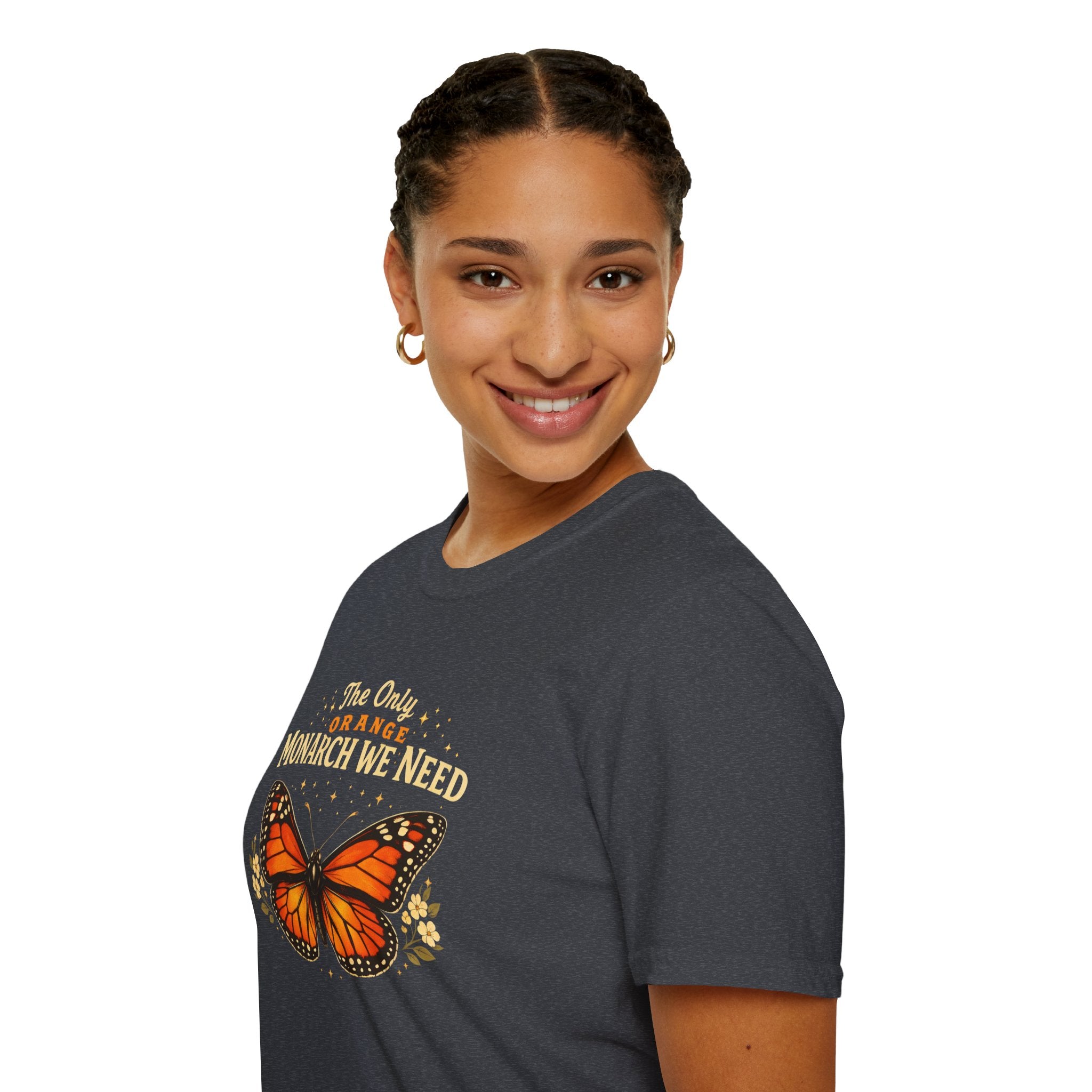 Monarch Butterfly T-Shirt — "The Only Orange Monarch We Need" No Kings Tee