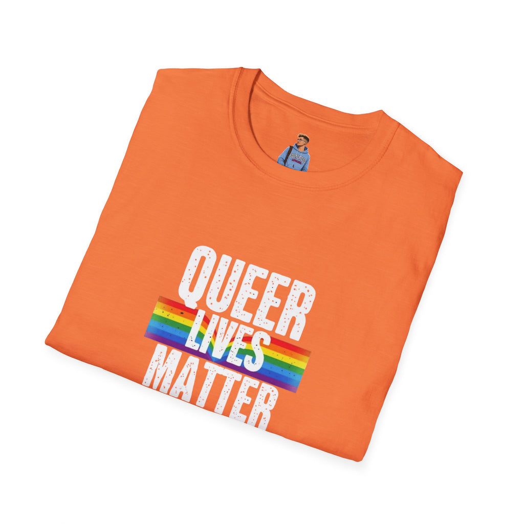 Camiseta unisex de estilo suave "Queer Lives Matter" - Apoya los derechos LGBTQ+