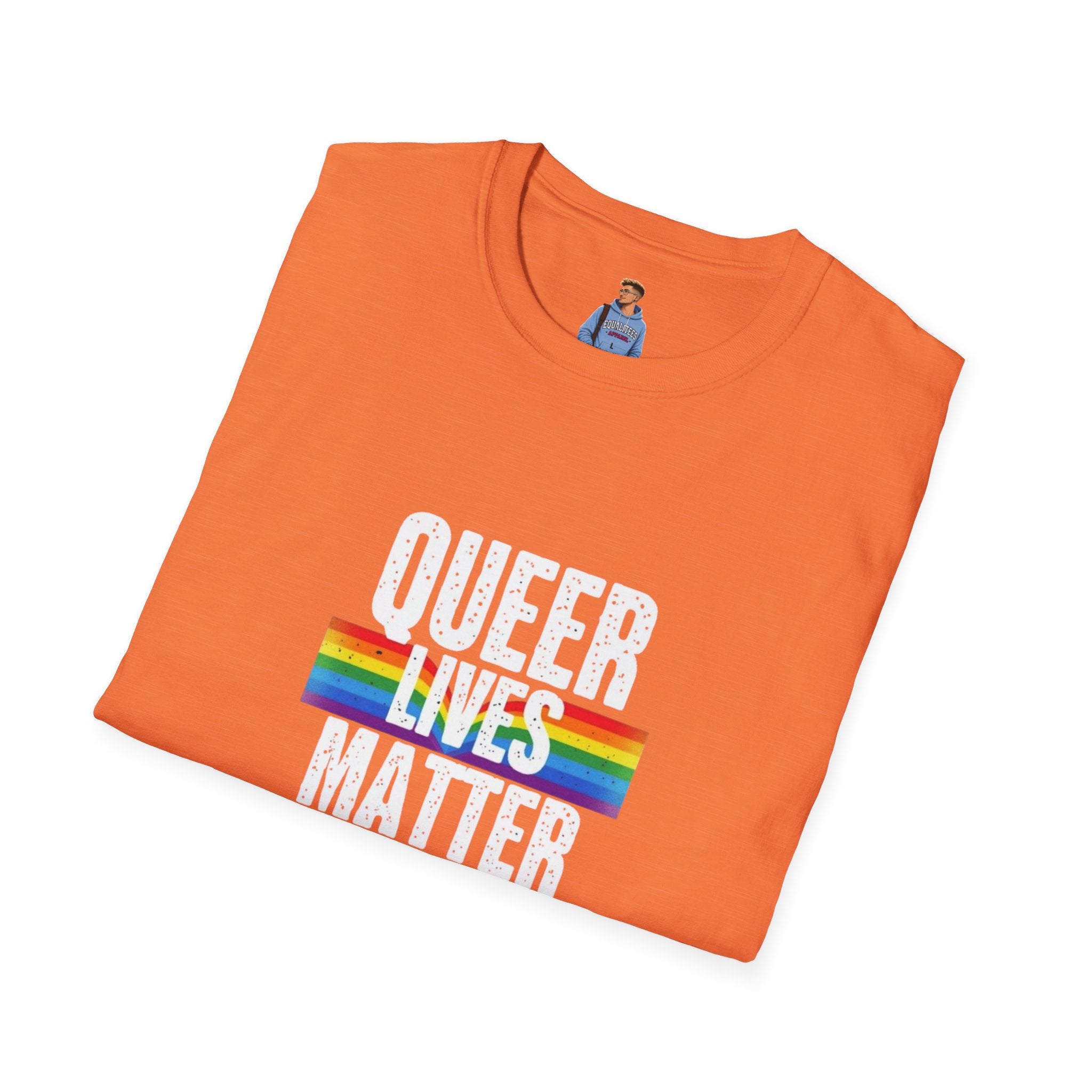 Camiseta unisex de estilo suave "Queer Lives Matter" - Apoya los derechos LGBTQ+