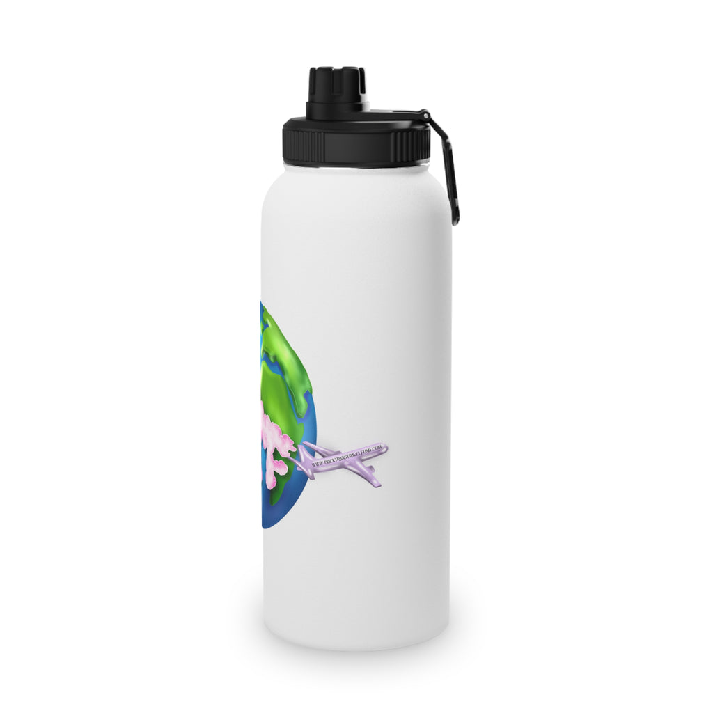 BTTF - Black Trans Travel Fund Logo Stainless Steel Sports Water Bottle